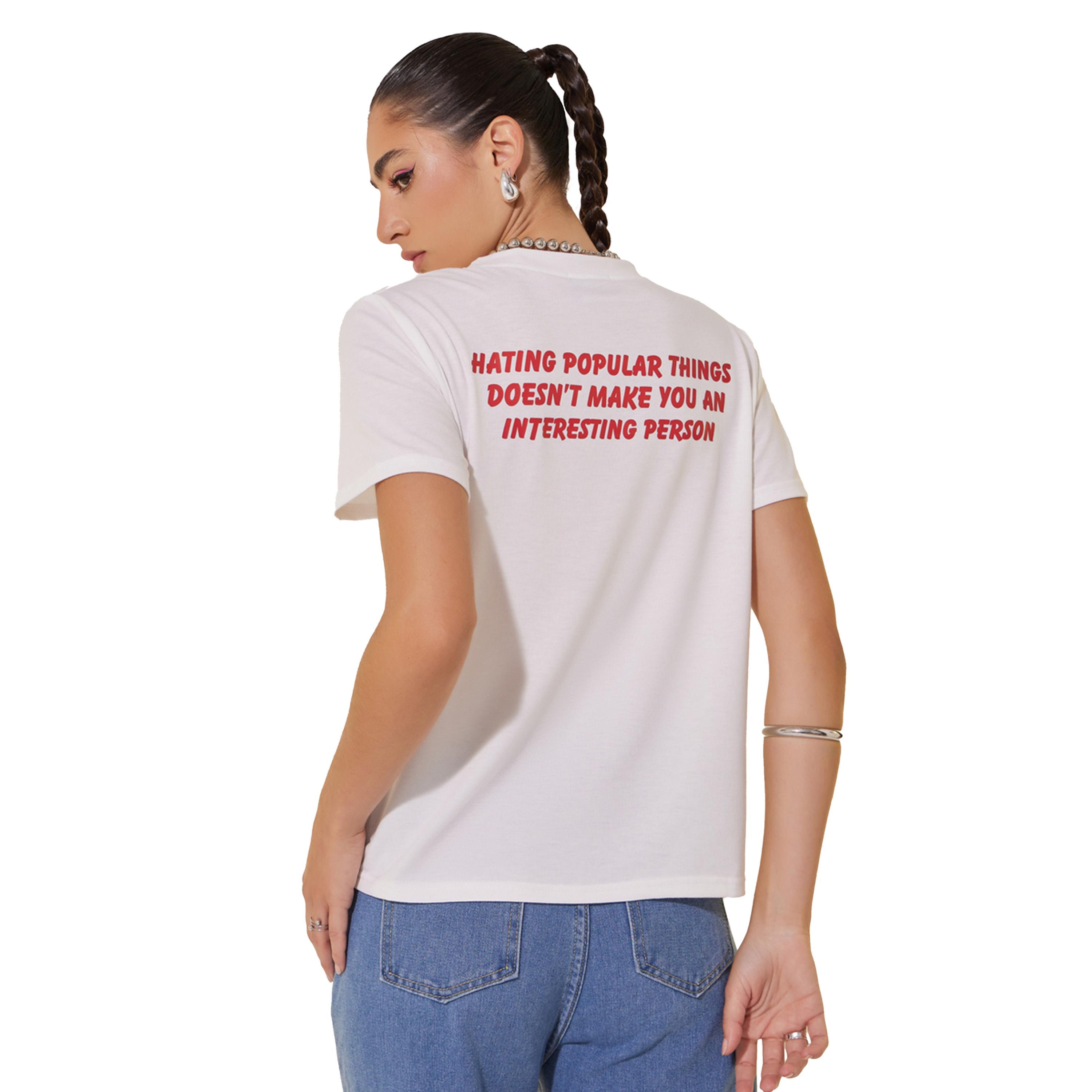 Take Two Slogan Print Round Neck Short Sleeve T-Shirt-women-clothing-tshirts-image-5