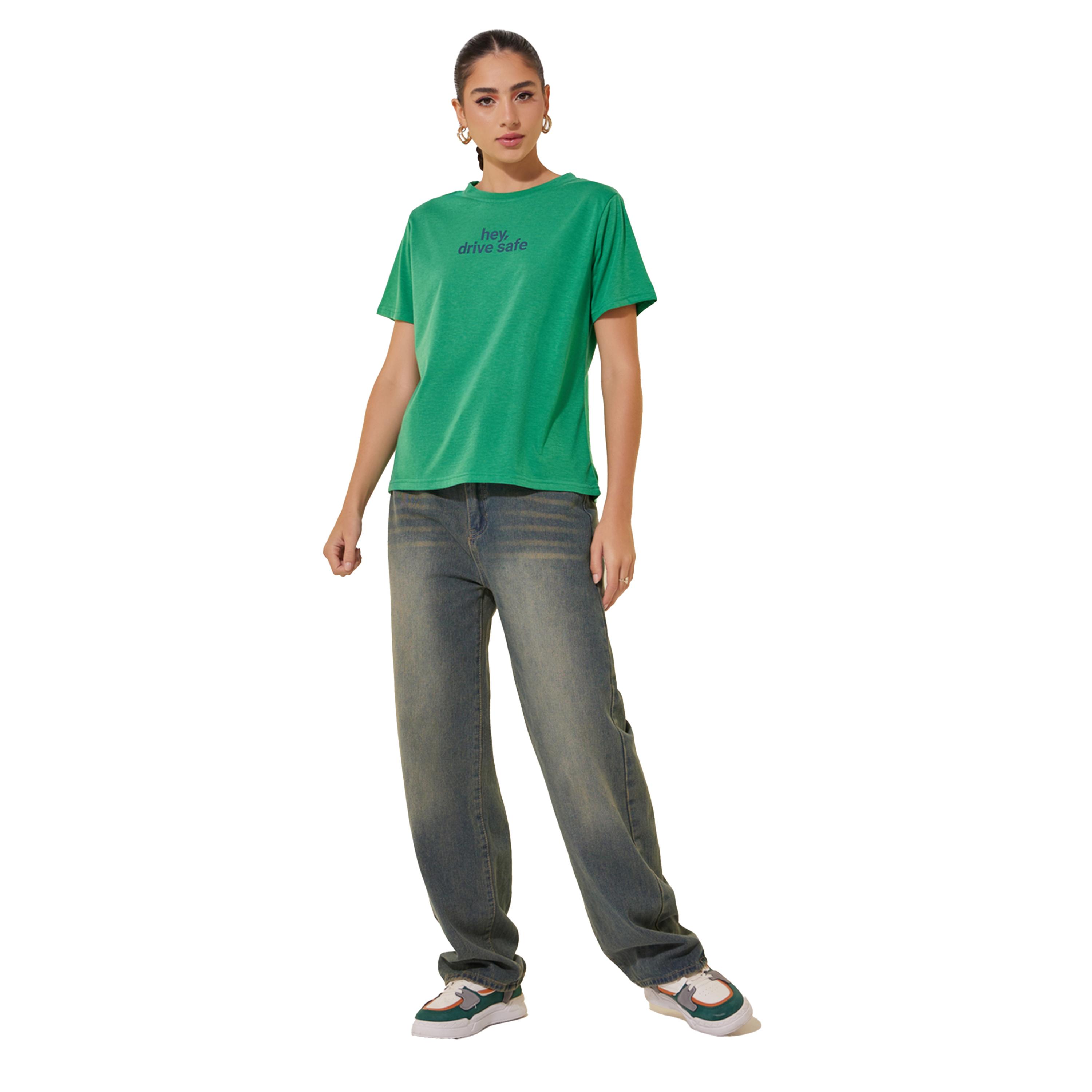 Take Two Slogan Print Round Neck Short Sleeve T-Shirt-women-clothing-tshirts-image-2