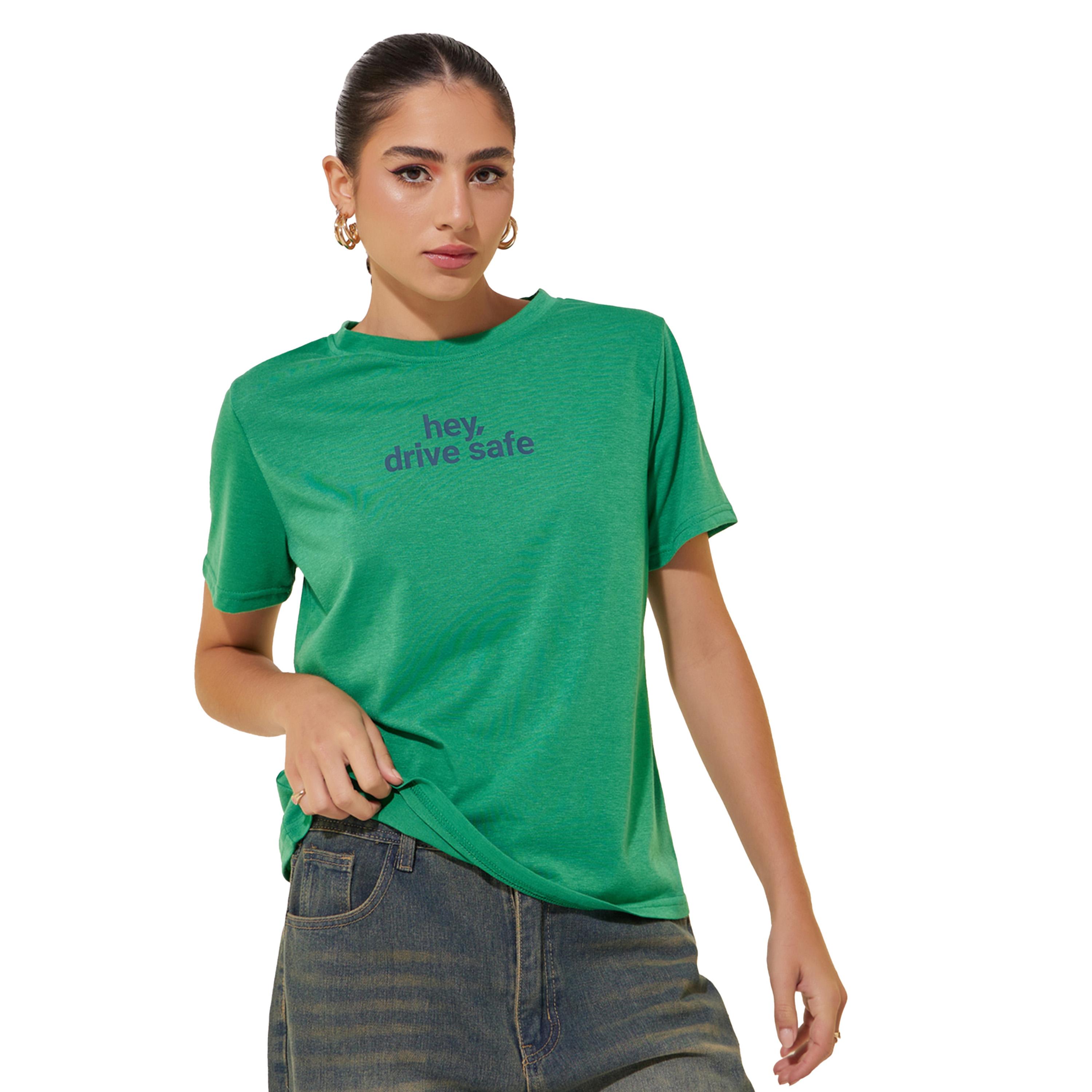 Take Two Slogan Print Round Neck Short Sleeve T-Shirt-women-clothing-tshirts-image-3