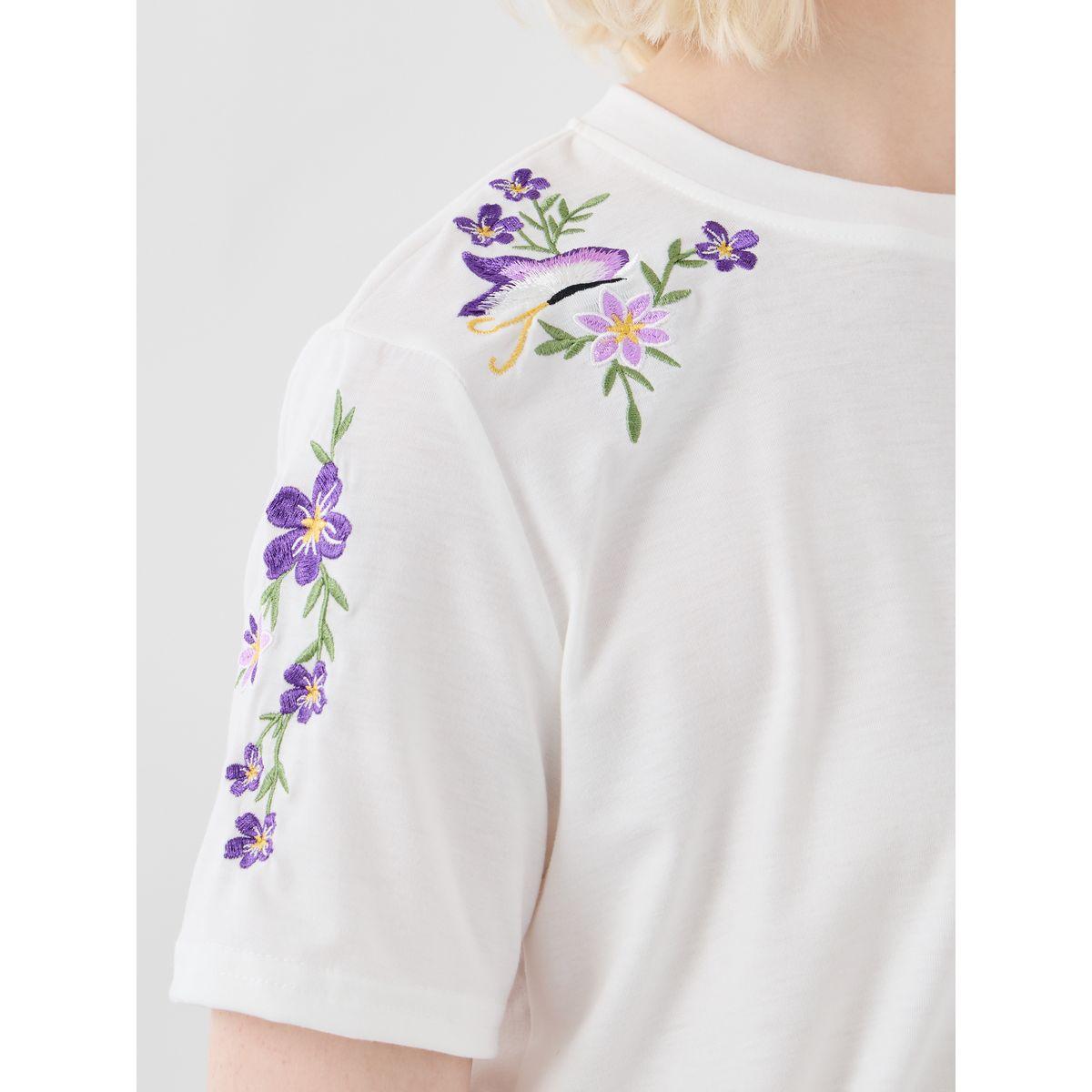 Styli Embroidered Round Neck Short Sleeve T-Shirt-women-clothing-tshirts-image-3