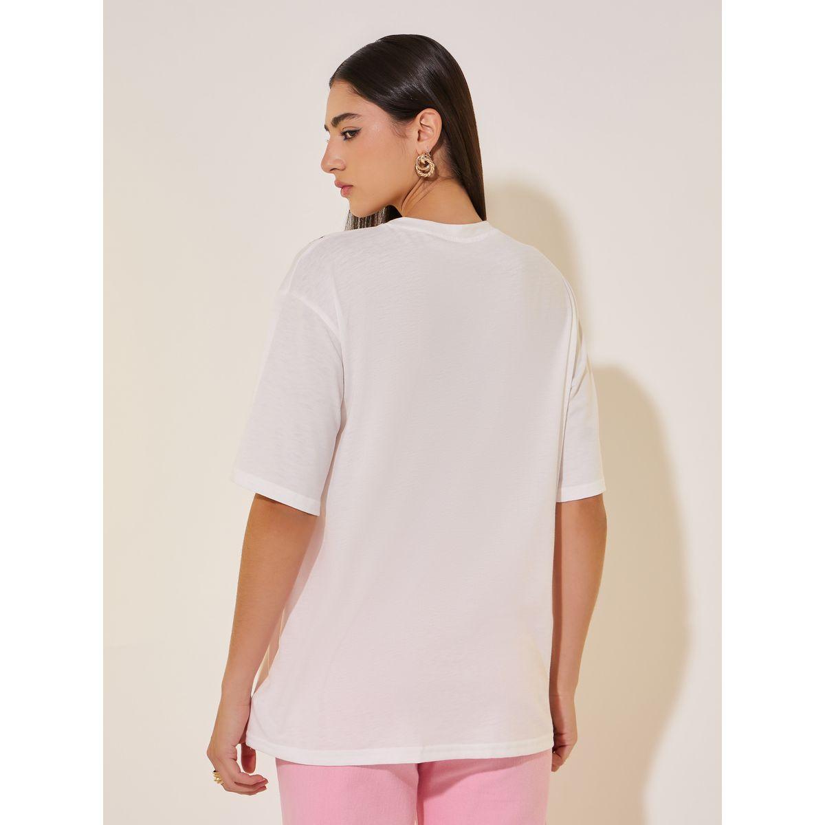 Styli Floral Embroidery Detail Short Sleeves T-Shirt-women-clothing-tshirts-image-5