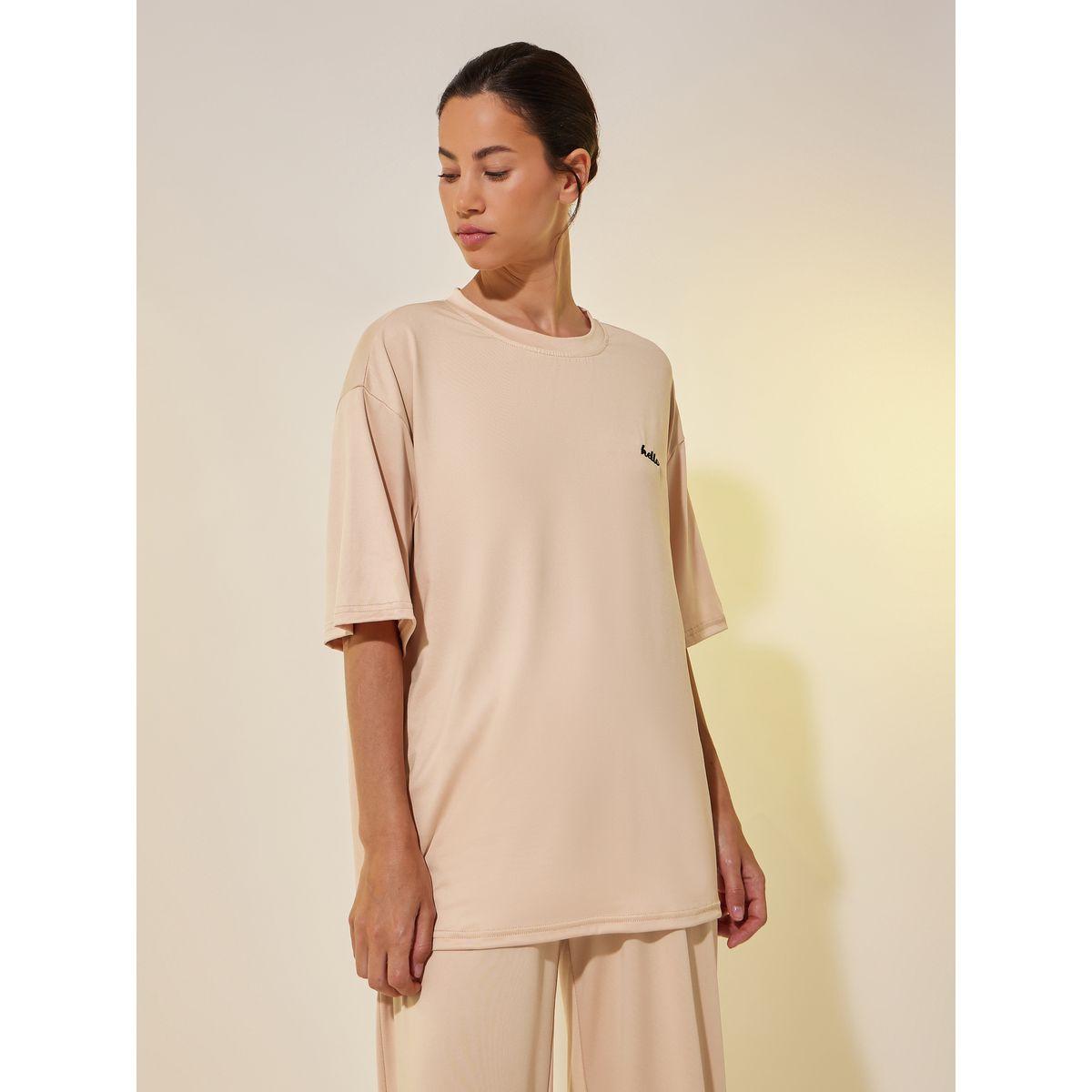 طقم بيجاما من بنطال وتيشيرت بأكتاف منخفضة-women-clothing-nightwear-pyjamas-longsets-image-2
