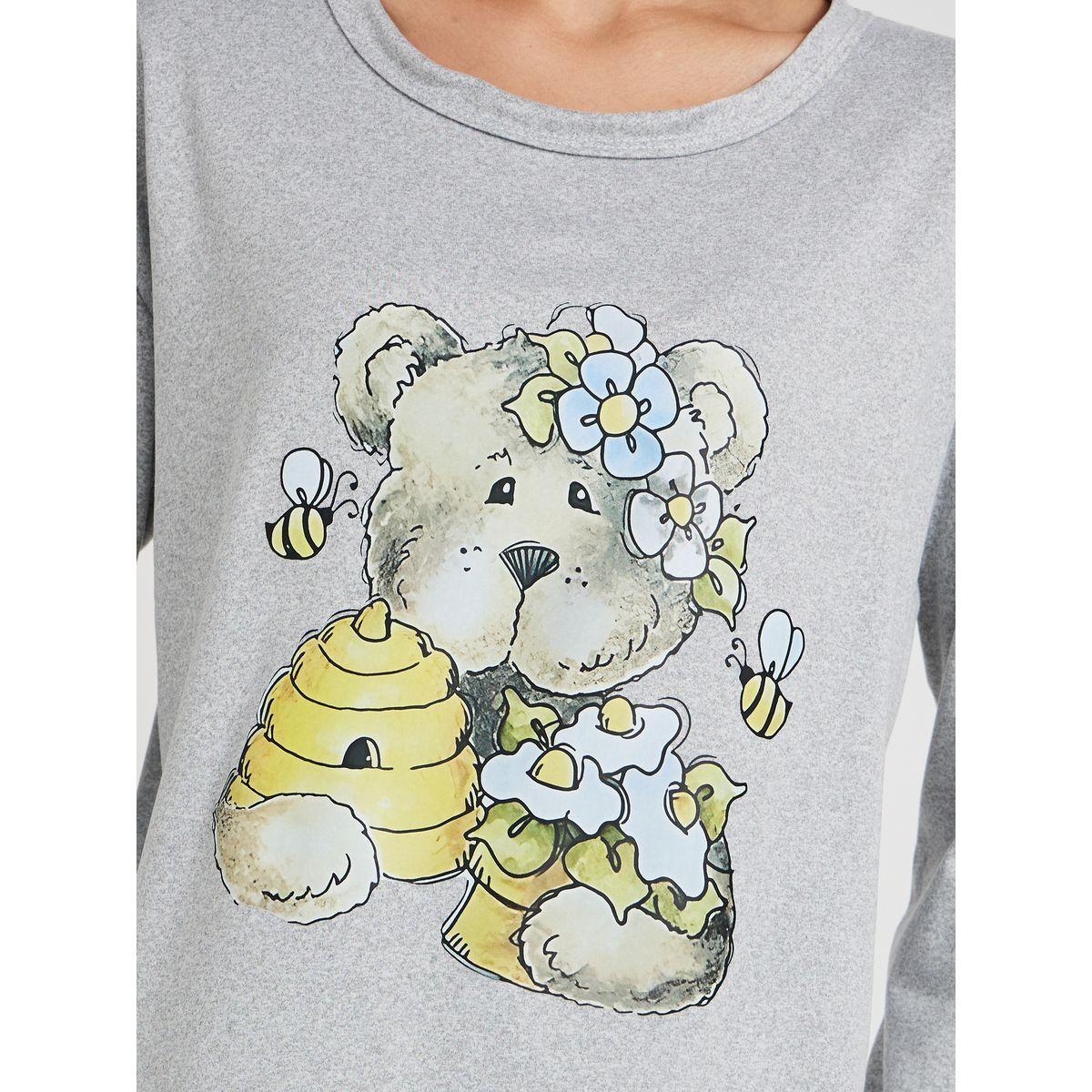 Styli Bear Print Long Sleeve T-Shirt and Pyjama Set-women-clothing-nightwear-pyjamas-longsets-image-3