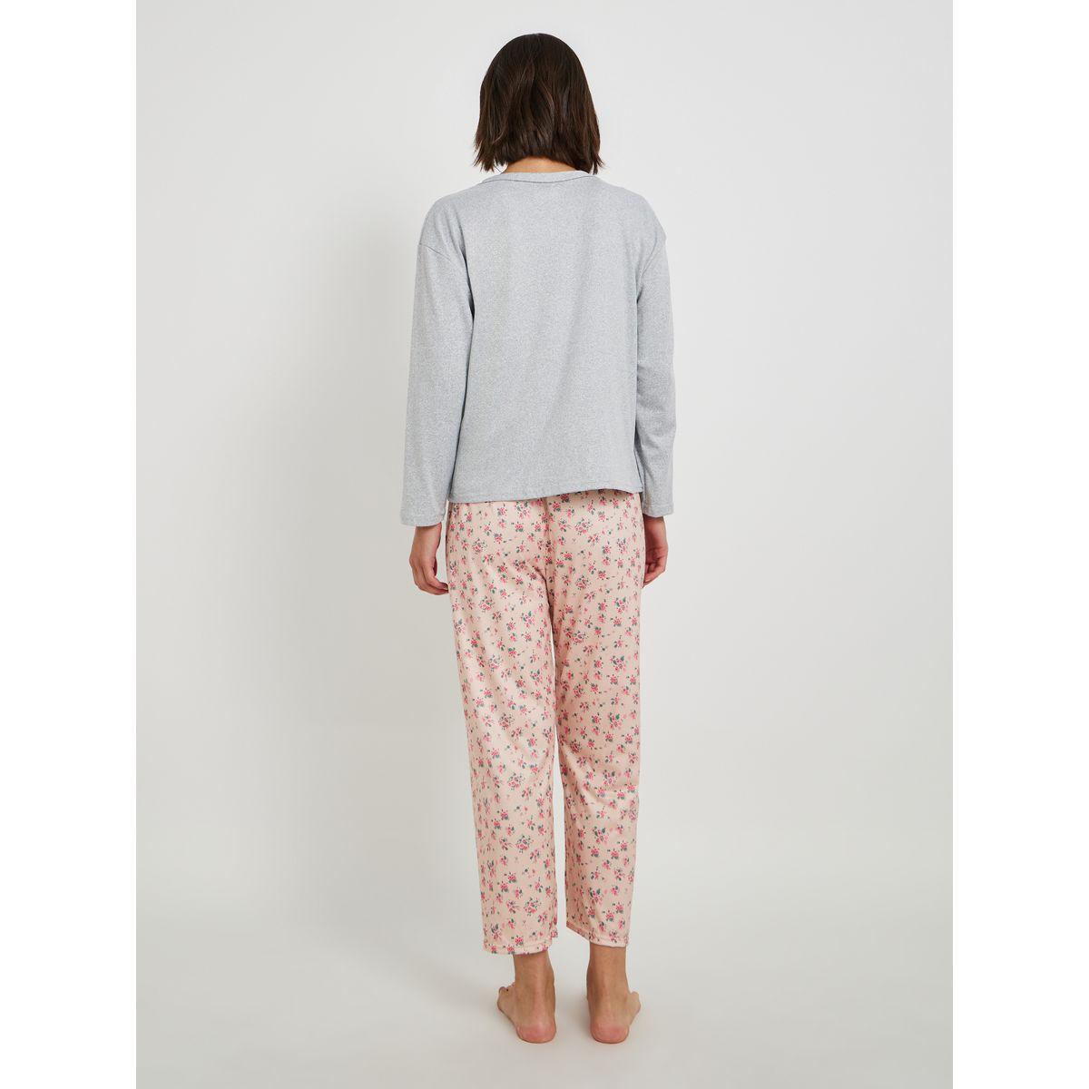Styli Bear Print Long Sleeve T-Shirt and Pyjama Set-women-clothing-nightwear-pyjamas-longsets-image-4