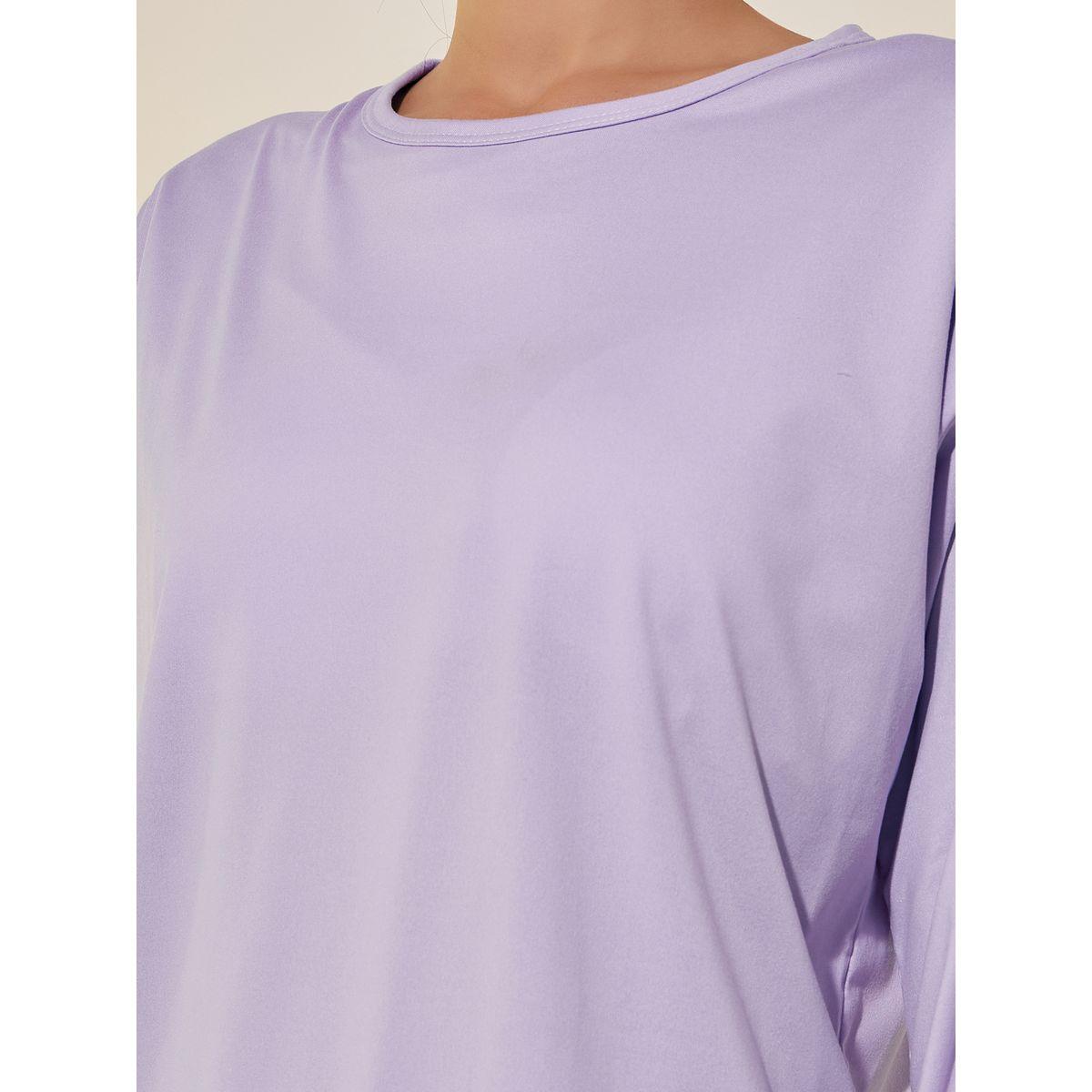 Styli Solid Long Sleeve T-Shirt with Bra and Printed Pyjama Set-women-clothing-nightwear-pyjamas-longsets-image-3