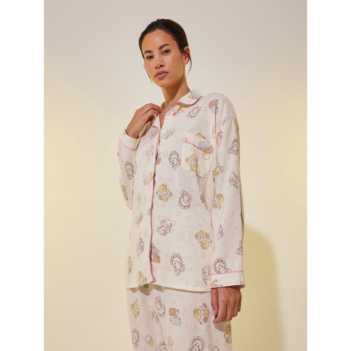 طقم بيجاما من بنطال وبلوزة بأكمام طويلة-women-clothing-nightwear-pyjamas-longsets-image-2