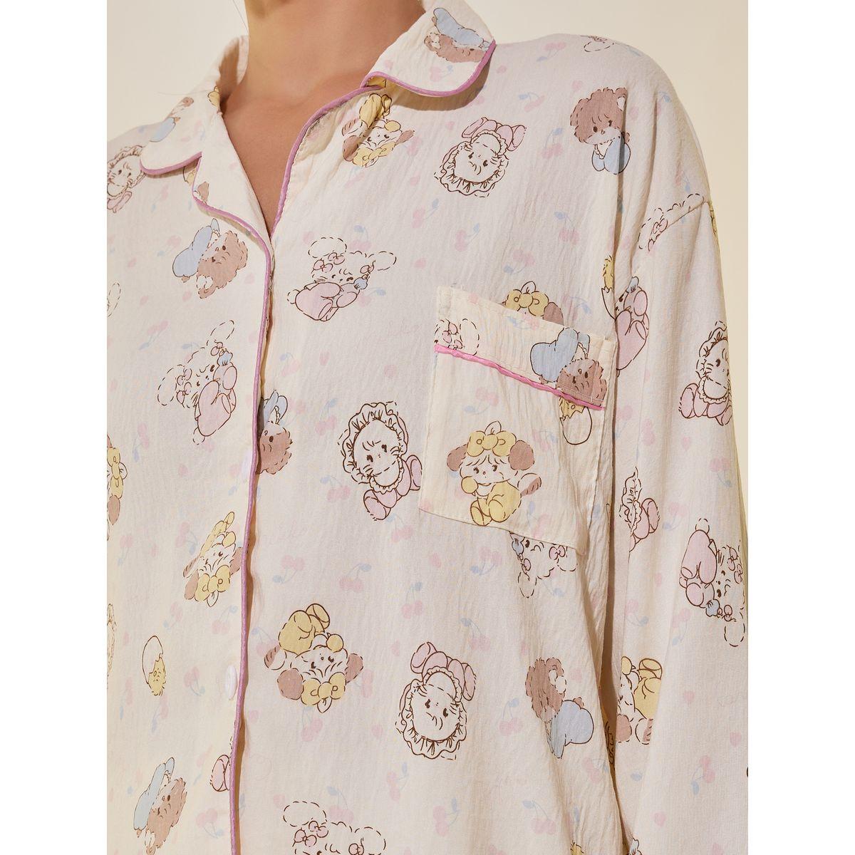 طقم بيجاما من بنطال وبلوزة بأكمام طويلة-women-clothing-nightwear-pyjamas-longsets-image-3