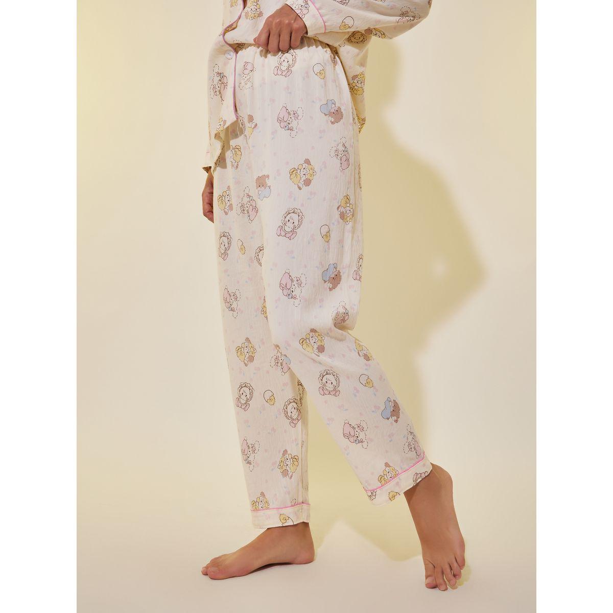 طقم بيجاما من بنطال وبلوزة بأكمام طويلة-women-clothing-nightwear-pyjamas-longsets-image-4