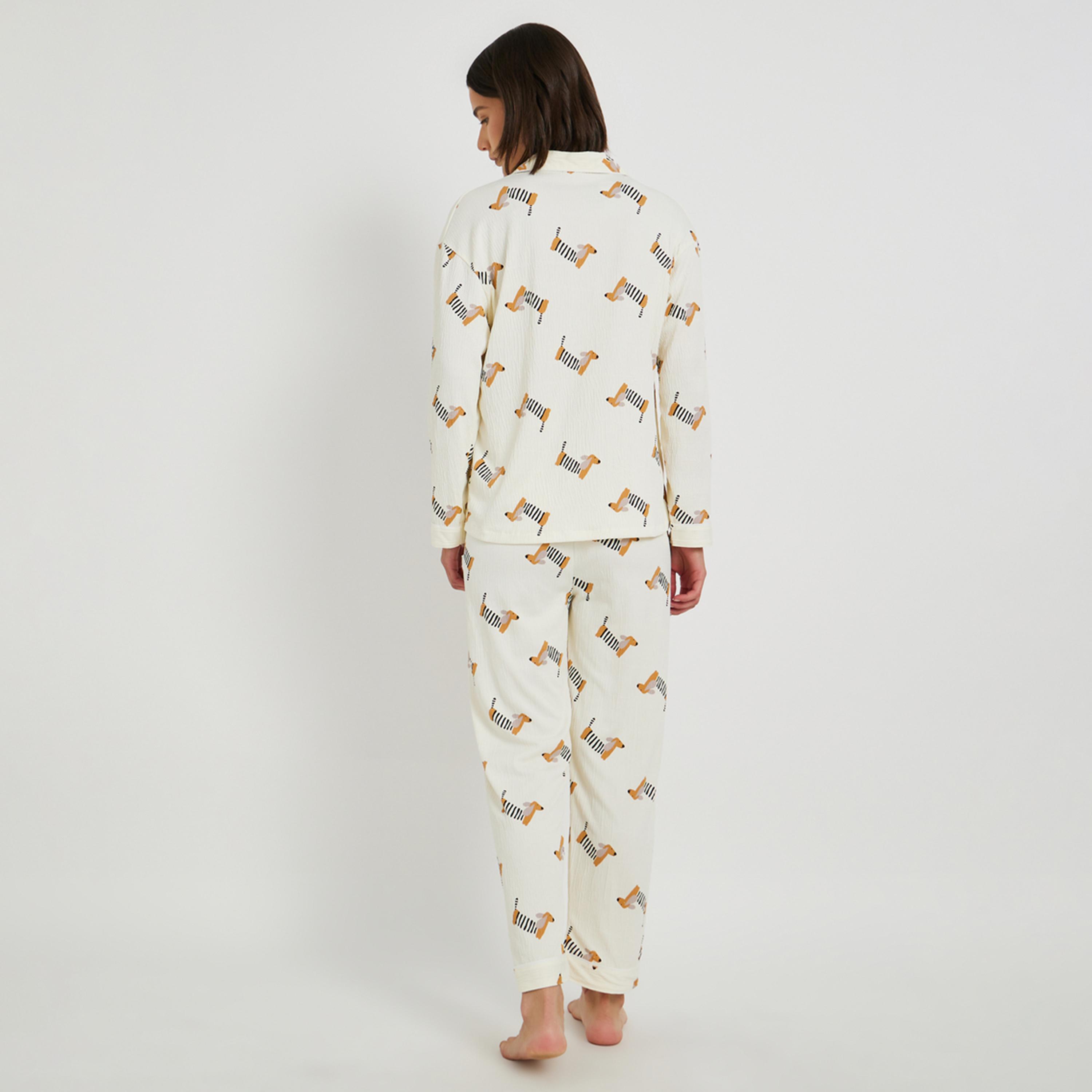 Styli Peppy Print Long Sleeve Shirt and Pyjama Set-women-clothing-nightwear-pyjamas-longsets-image-5
