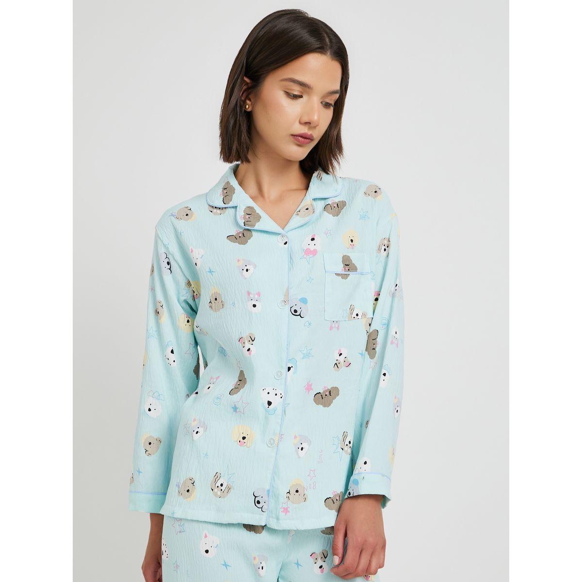 طقم بيجاما من بنطال وبلوزة بأكمام طويلة-women-clothing-nightwear-pyjamas-longsets-image-2