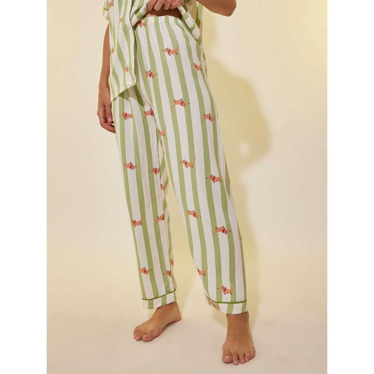 Styli Peppy Print Short Sleeve Shirt and Pyjama Set-women-clothing-nightwear-pyjamas-longsets-image-4
