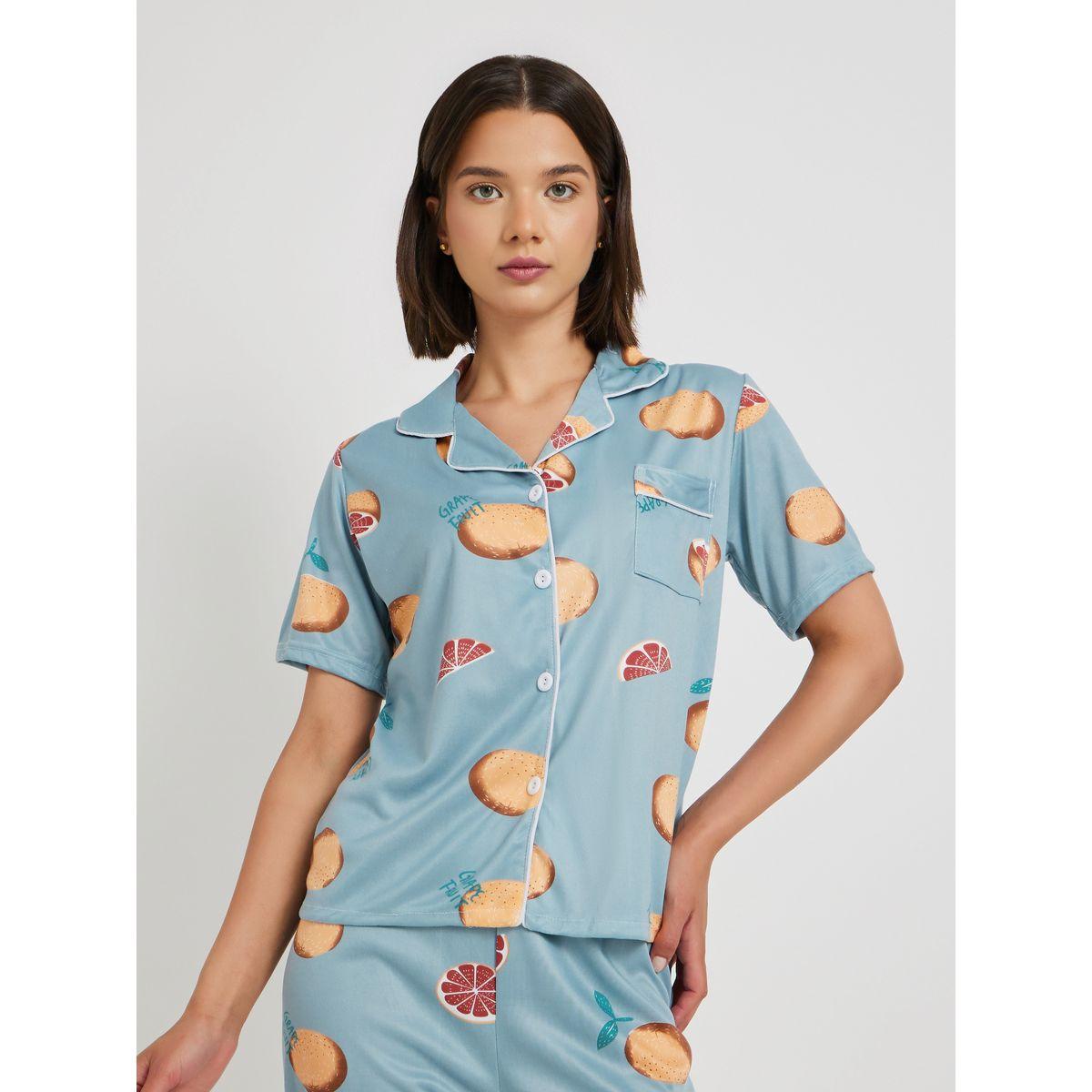 طقم بيجاما من بنطال وبلوزة بأكمام قصيرة-women-clothing-nightwear-pyjamas-longsets-image-2