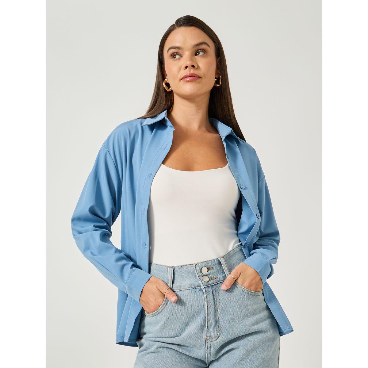 Take Two Solid Button Front Long Sleeve Shirt-women-clothing-shirtsandblouses-shirts-image-1
