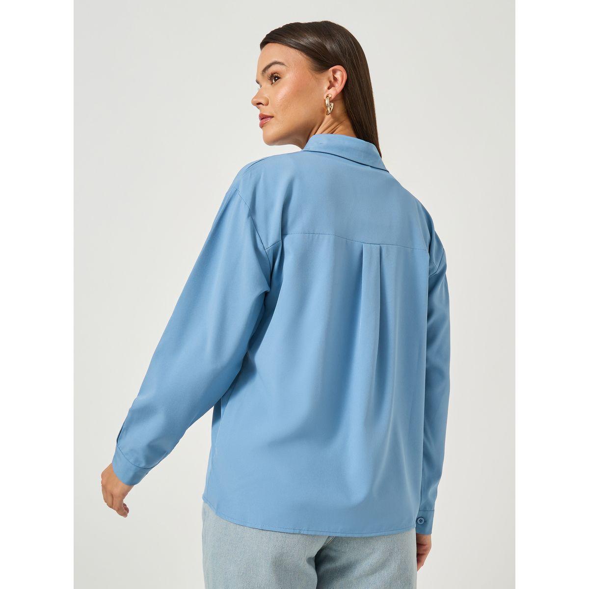 Take Two Solid Button Front Long Sleeve Shirt-women-clothing-shirtsandblouses-shirts-image-5