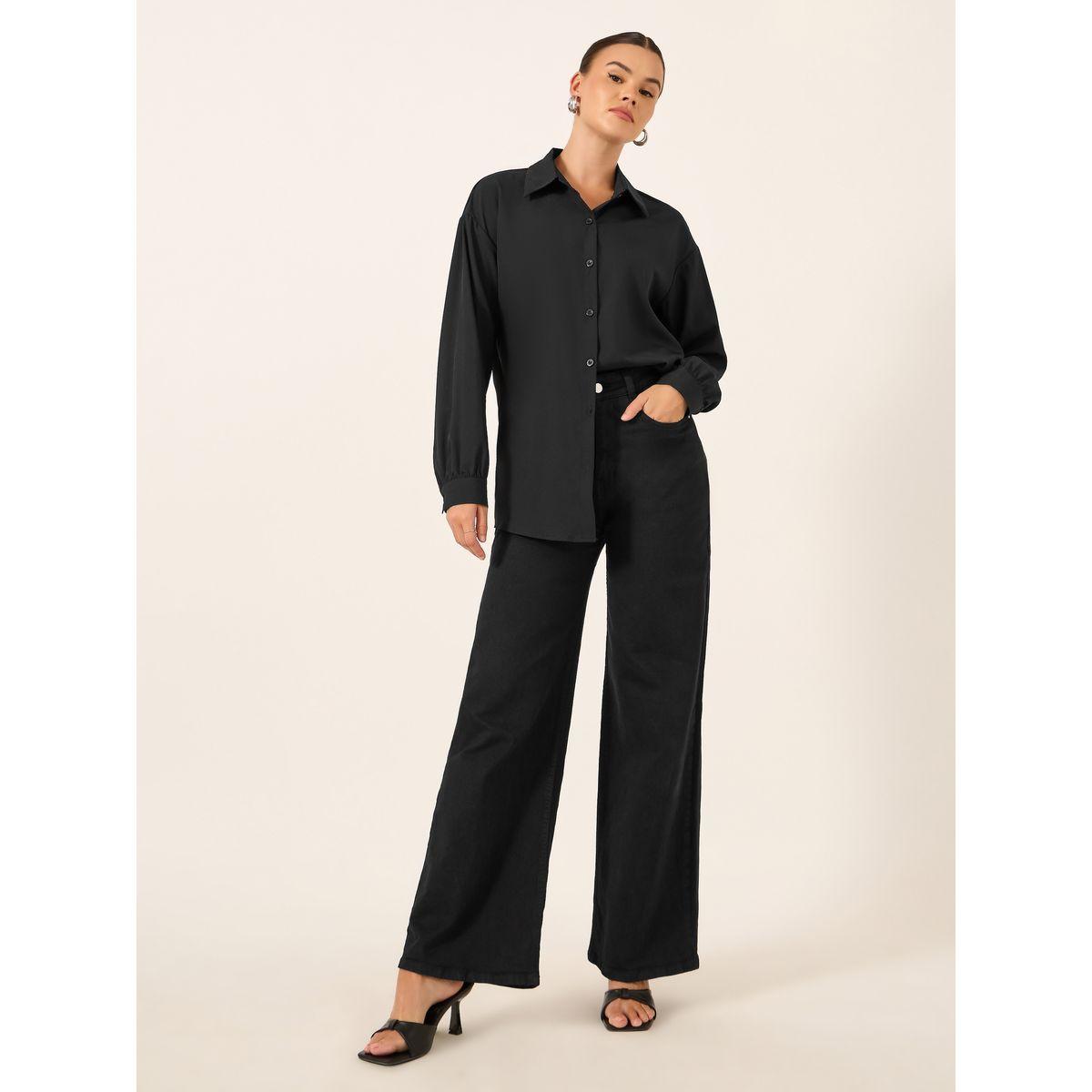 Take Two Solid Button Front Long Sleeve Shirt-women-clothing-shirtsandblouses-shirts-image-2
