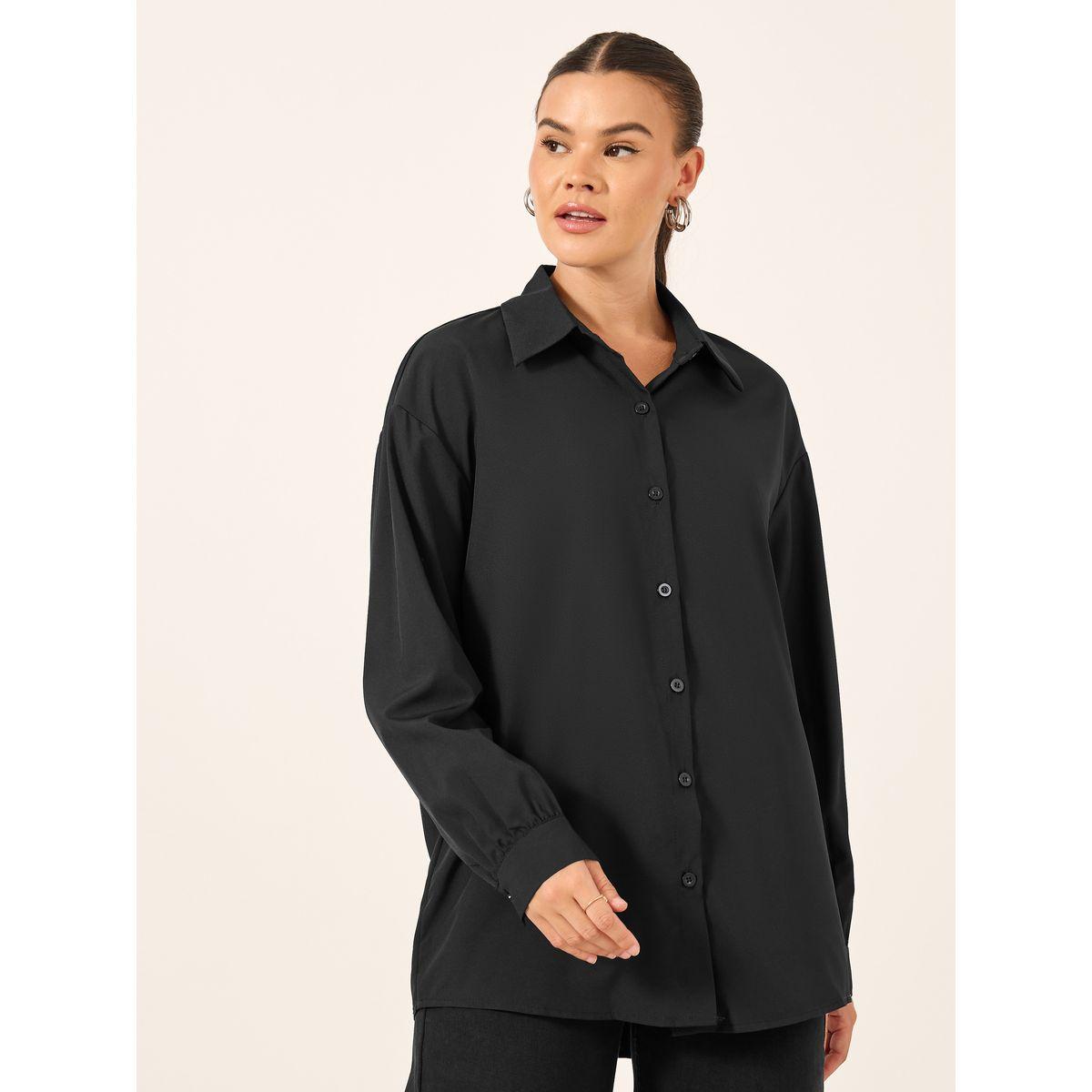 بلوزة سادة بأكمام طويلة وأزرار-women-clothing-shirtsandblouses-shirts-image-3