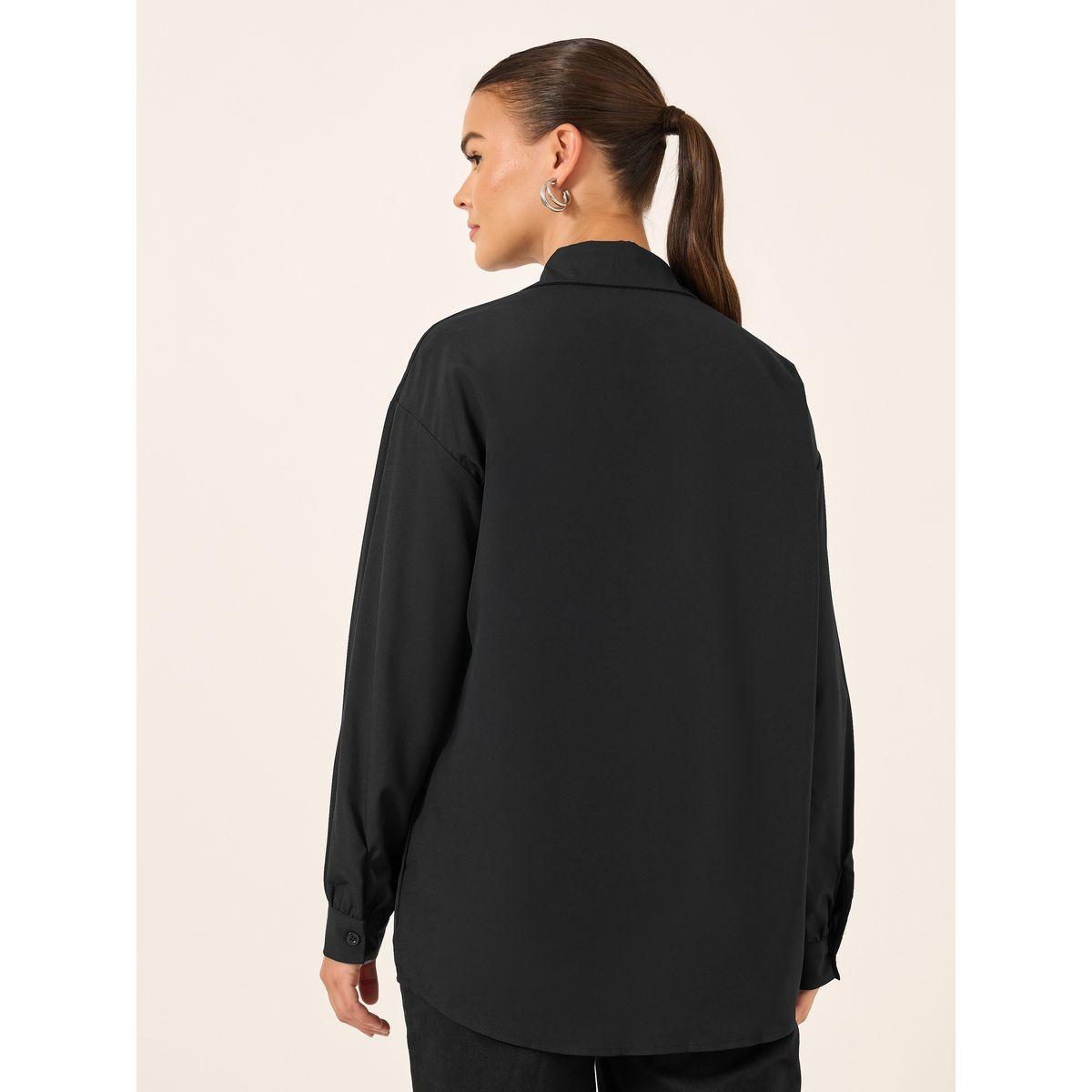 بلوزة سادة بأكمام طويلة وأزرار-women-clothing-shirtsandblouses-shirts-image-1