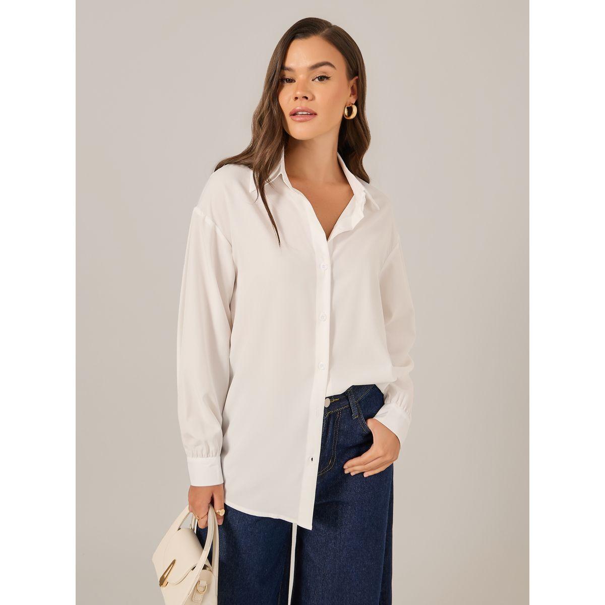 Take Two Solid Button Front Long Sleeve Shirt-women-clothing-shirtsandblouses-shirts-image-1