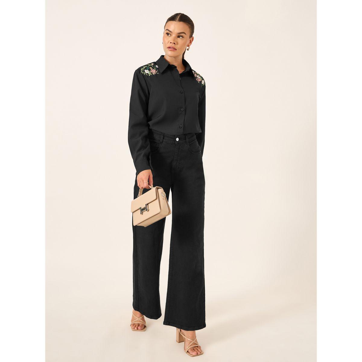 بلوزة مُطرّزة بزهور مع أكمام طويلة-women-clothing-shirtsandblouses-shirts-image-2