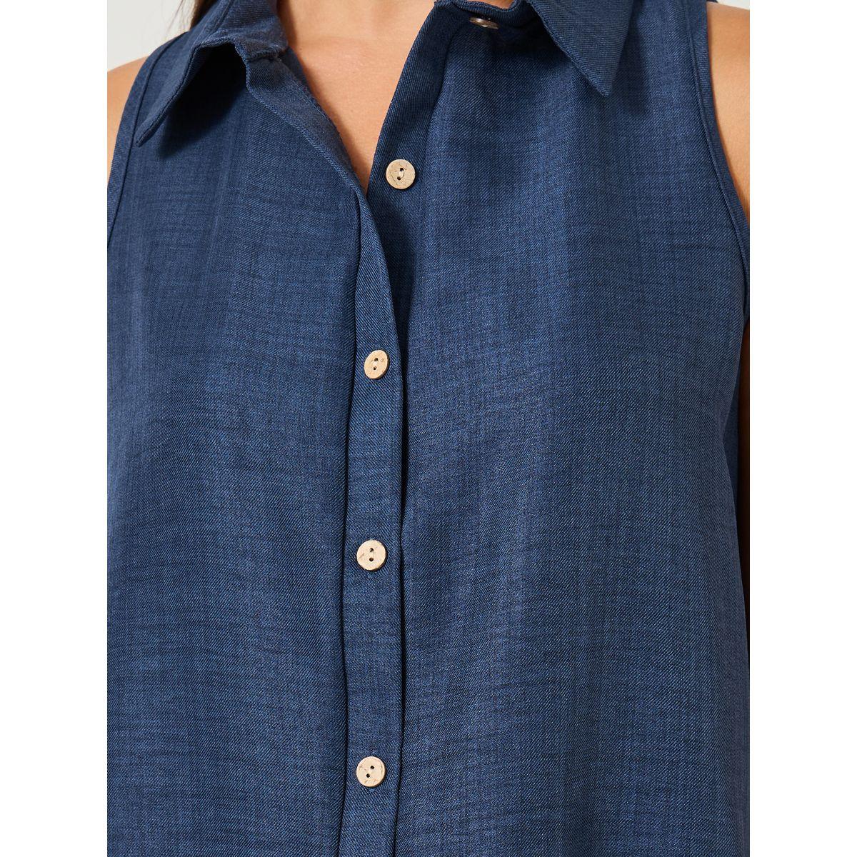 Take Two Solid Sleeveless Buttoned Spread Collar Blouse-women-clothing-shirtsandblouses-blouses-image-4