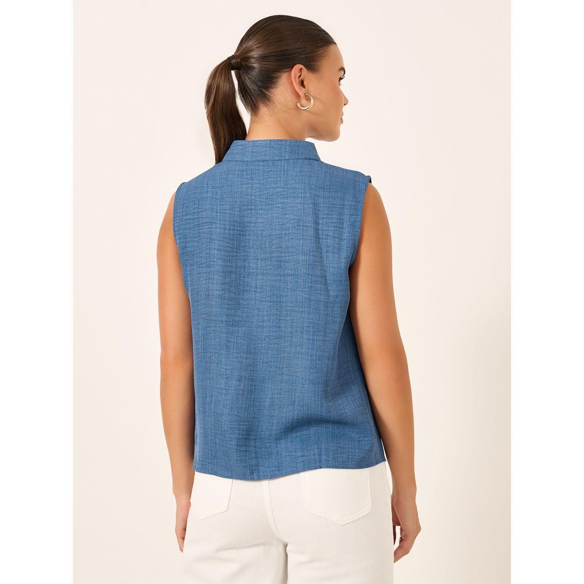 Take Two Embroidered Mandarin Collar Sleeveless Blouse-women-clothing-shirtsandblouses-blouses-image-5
