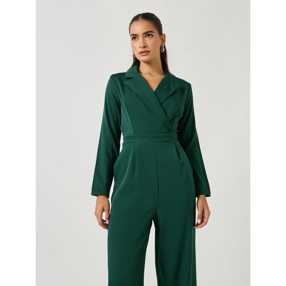 جمبسوت سادة بأرجل واسعة وياقة نوتش-women-clothing-jumpsuits-image-2