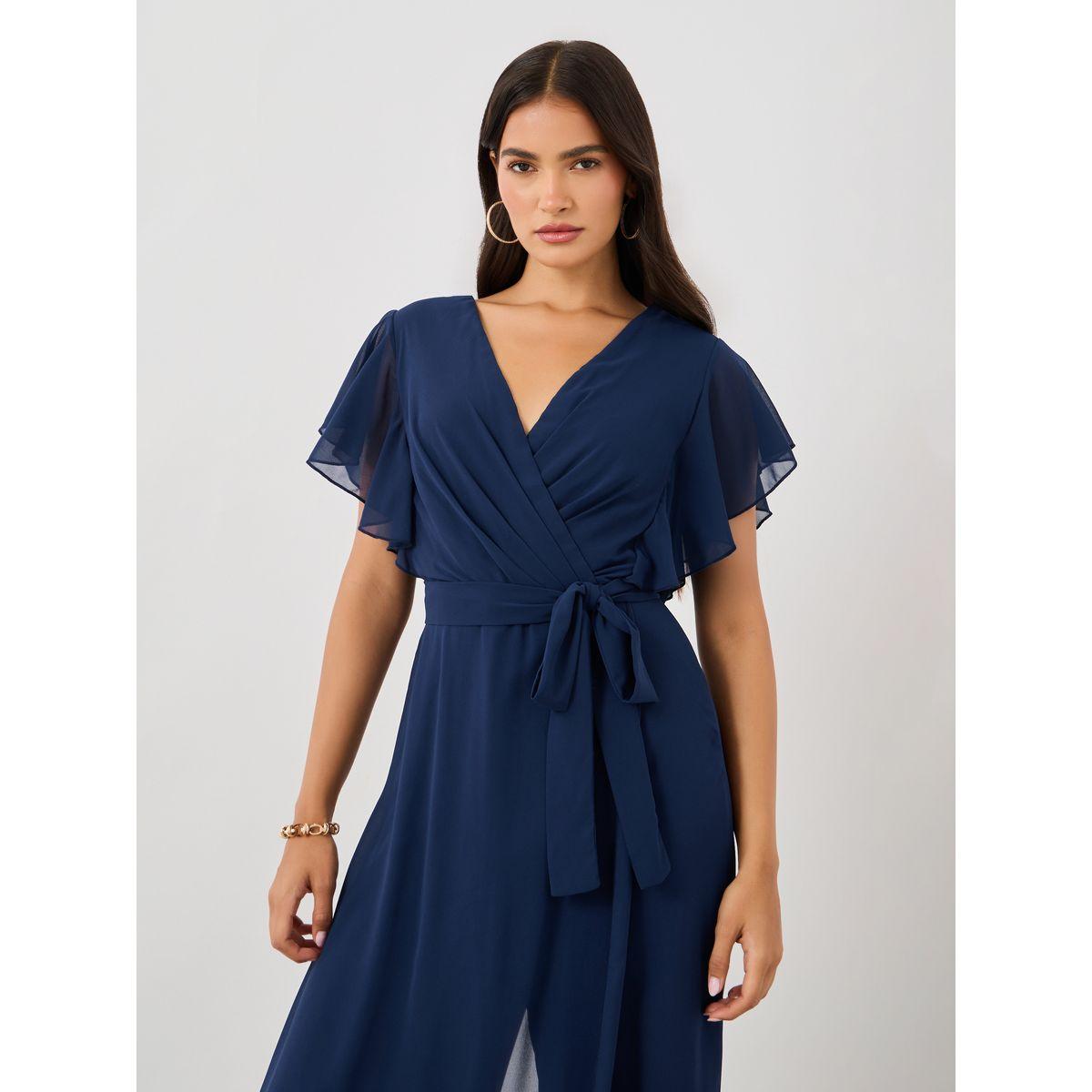 Styli Ruffled Sleeve V-Neck Wide Leg Jumpsuit-women-clothing-jumpsuits-image-2