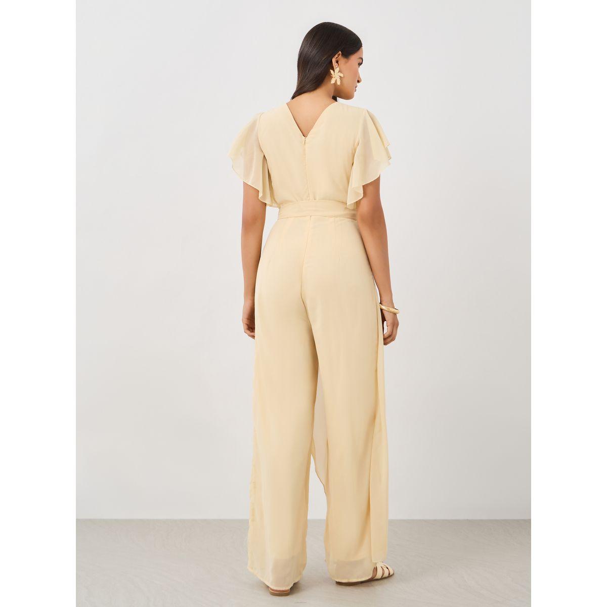 Styli Ruffled Sleeve V-Neck Wide Leg Jumpsuit-women-clothing-jumpsuits-image-4