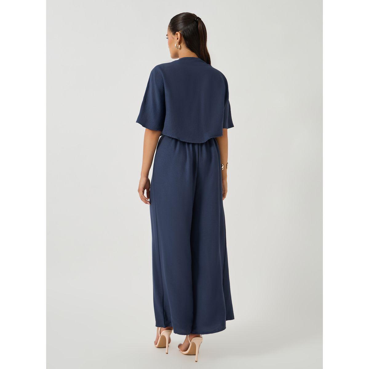 Styli Solid Batwing Sleeves Wrap Look Wide Leg Jumpsuit-women-clothing-jumpsuits-image-4