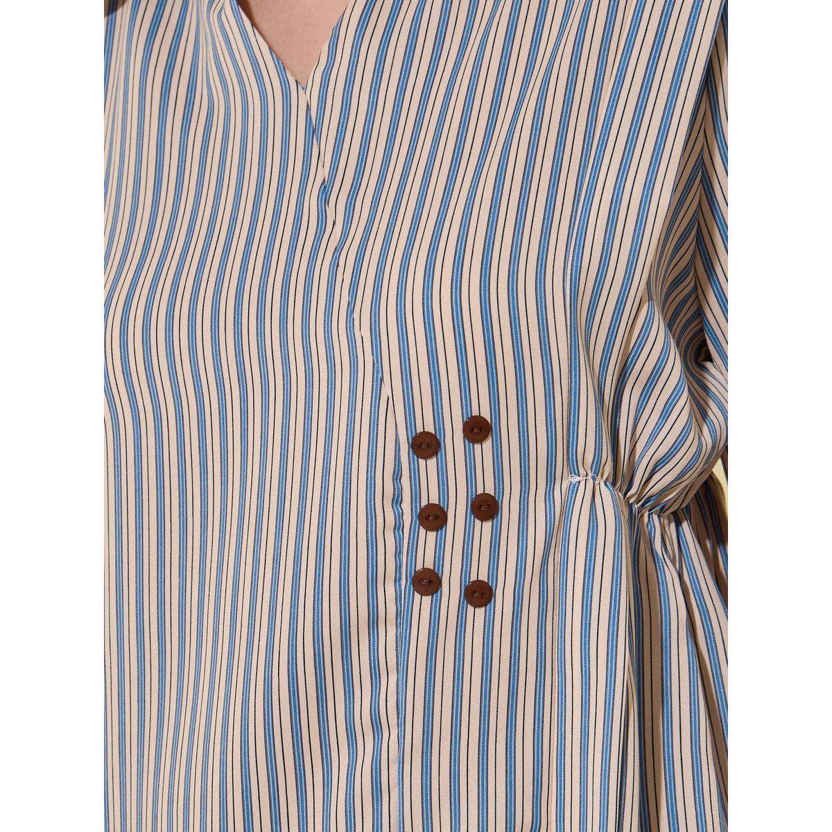 Styli Striped Long Sleeve Wrap Top-women-clothing-shirtsandblouses-blouses-image-3