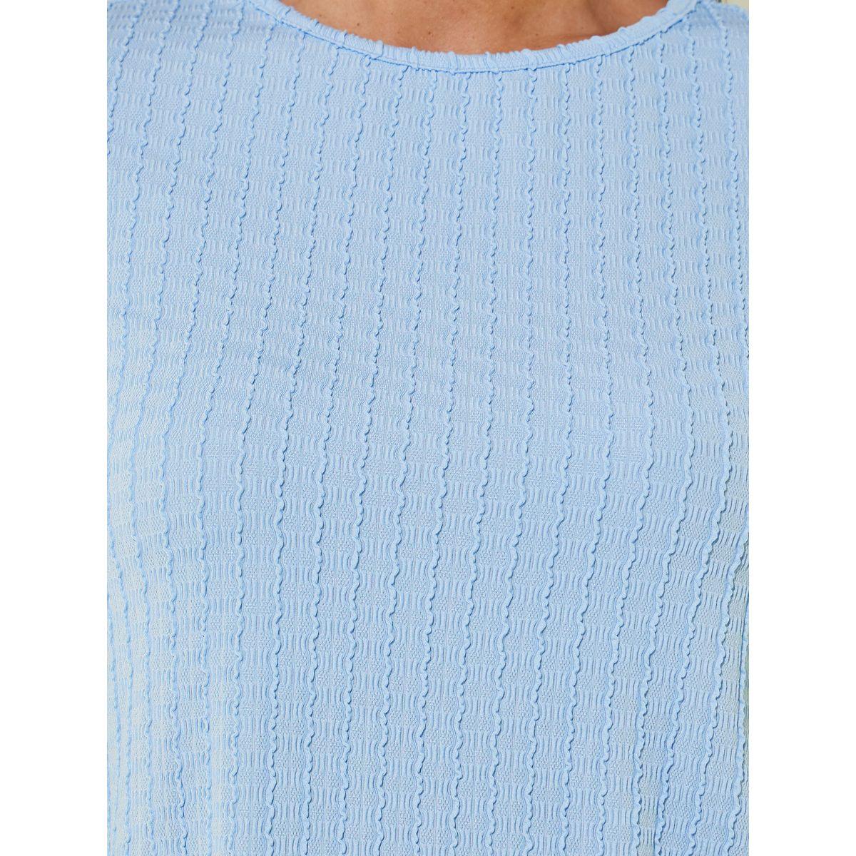 Styli Textured Round Neck Regular Fit T-Shirt-women-clothing-tshirts-image-4