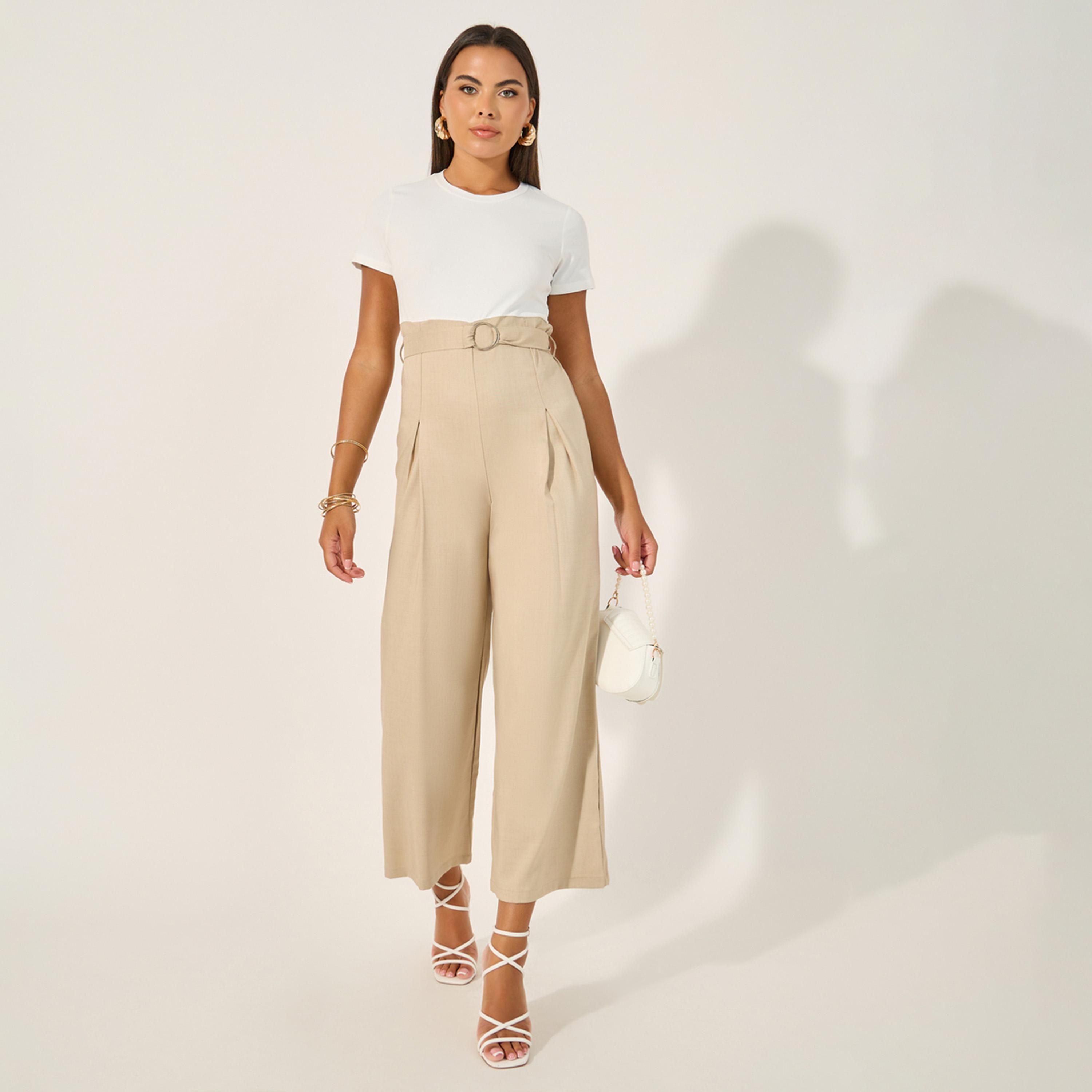 Take Two Color Block Short Sleeve Wide Leg Jumpsuit-women-clothing-jumpsuits-image-2