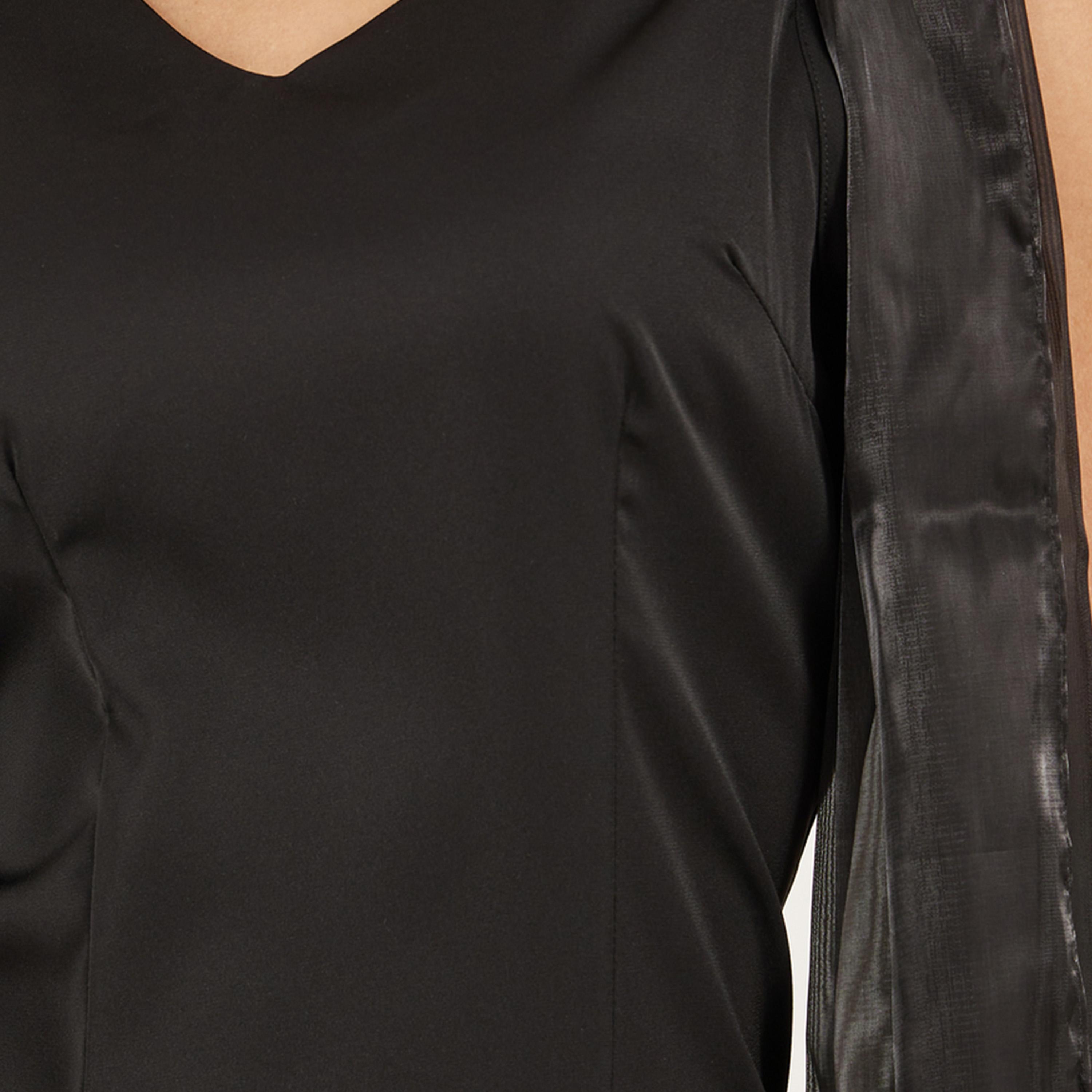 Take Two Women Solid V Neck Sleeveless A-Line Maxi Dress-women-clothing-dresses-image-4