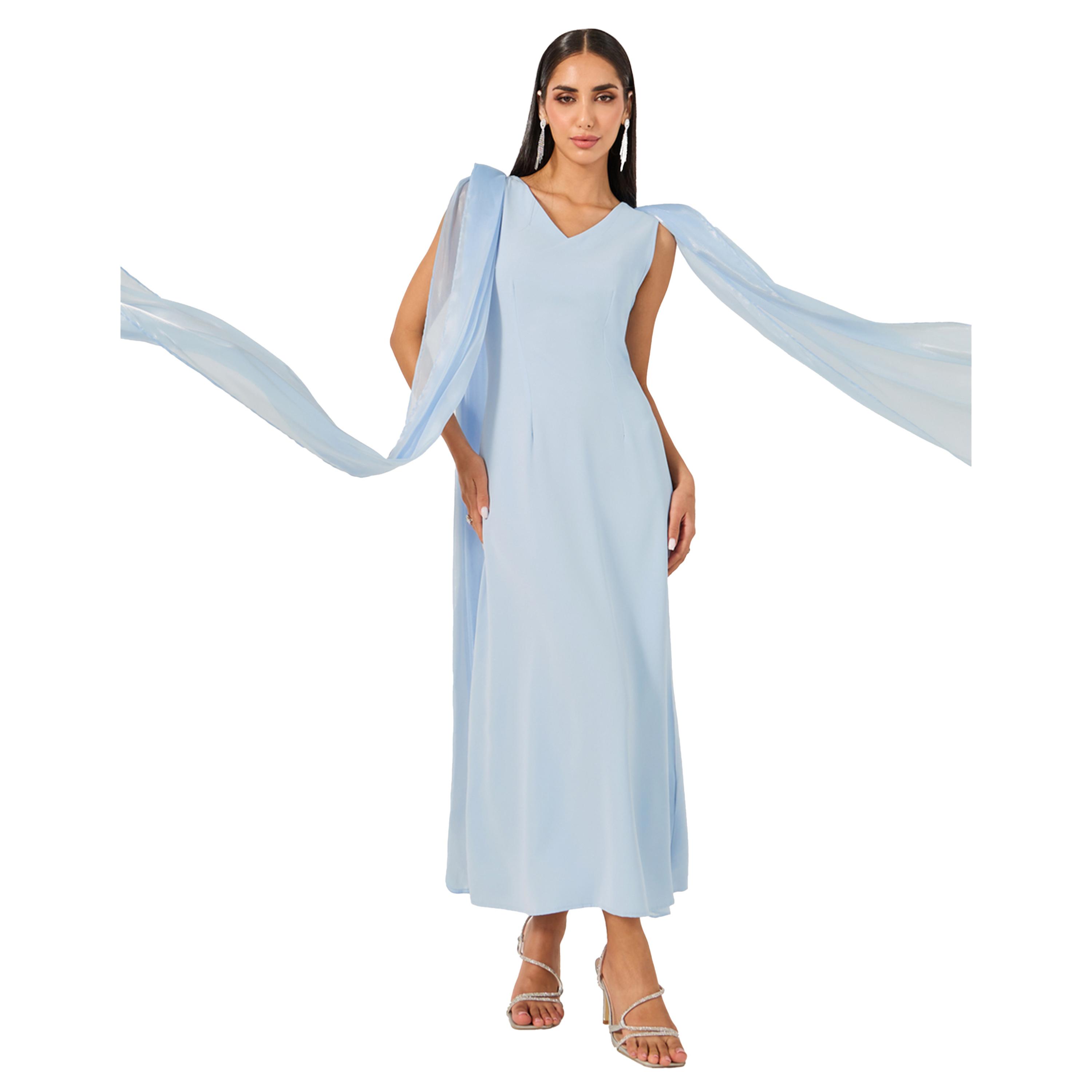 Take Two Solid V Neck Sleeveless Dress-women-clothing-dresses-image-2