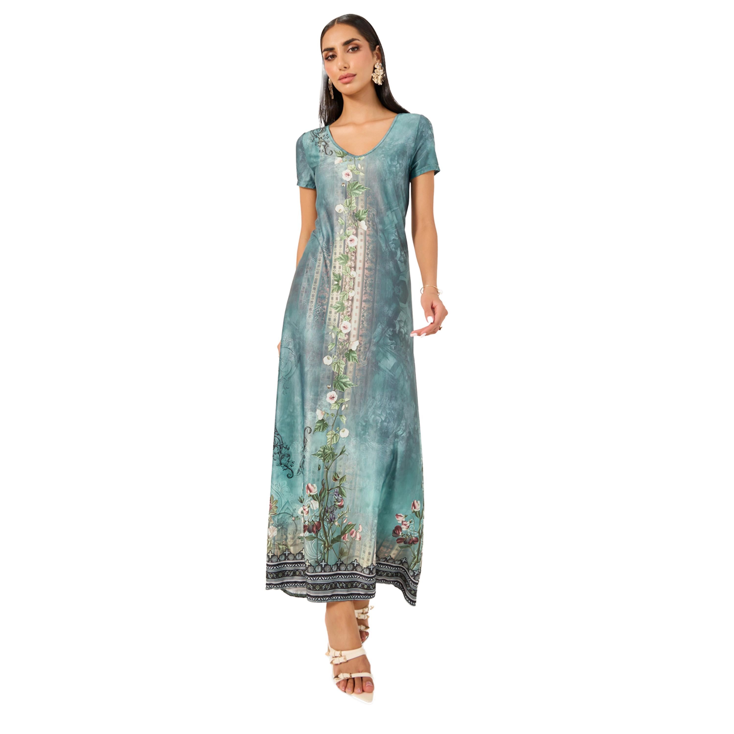 Take Two Allover Print Short Sleeve Maxi Dress-women-clothing-dresses-image-1