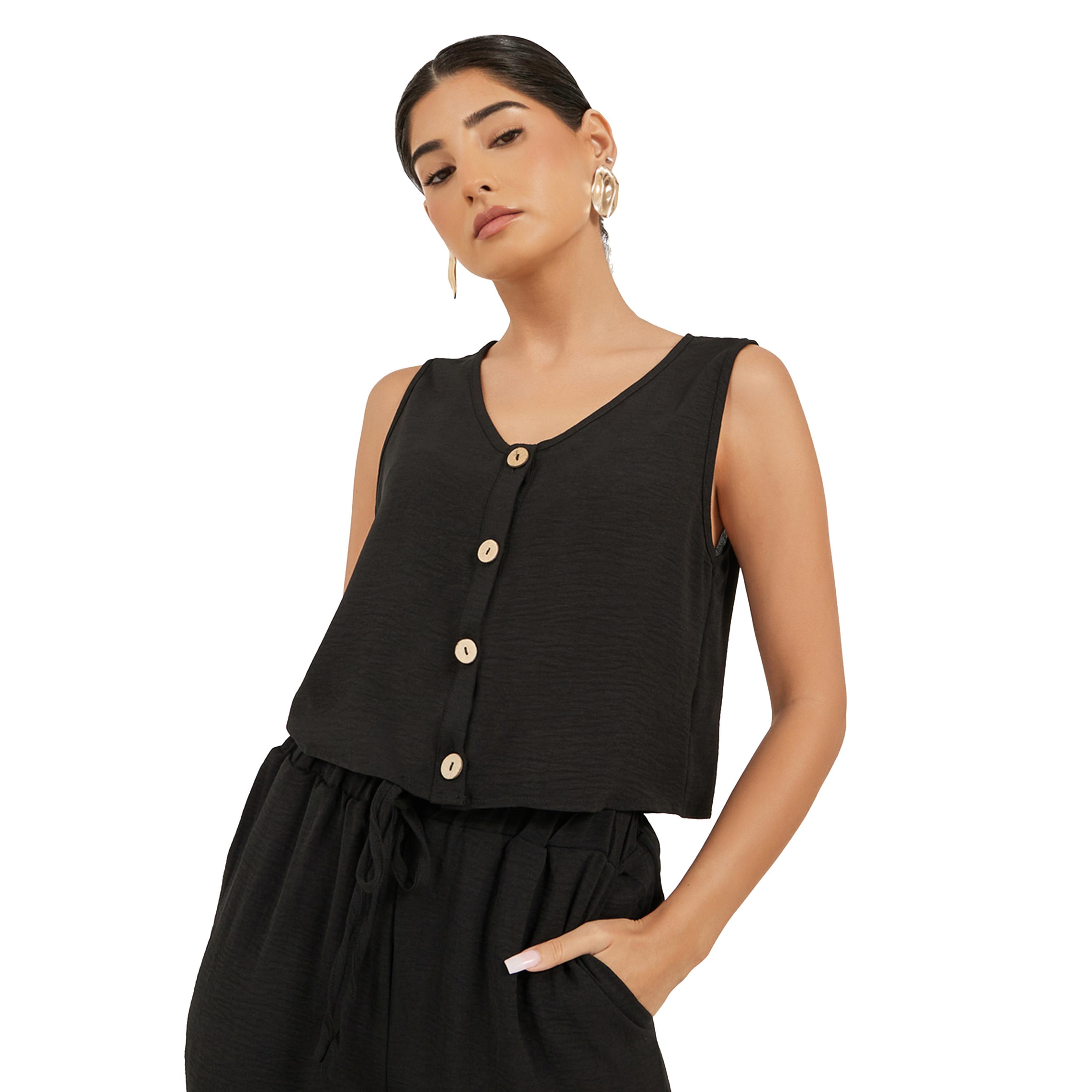 Take Two Solid Cropped Tank Top and Wide Leg Pants Co-Ords-women-clothing-coordsets-image-2
