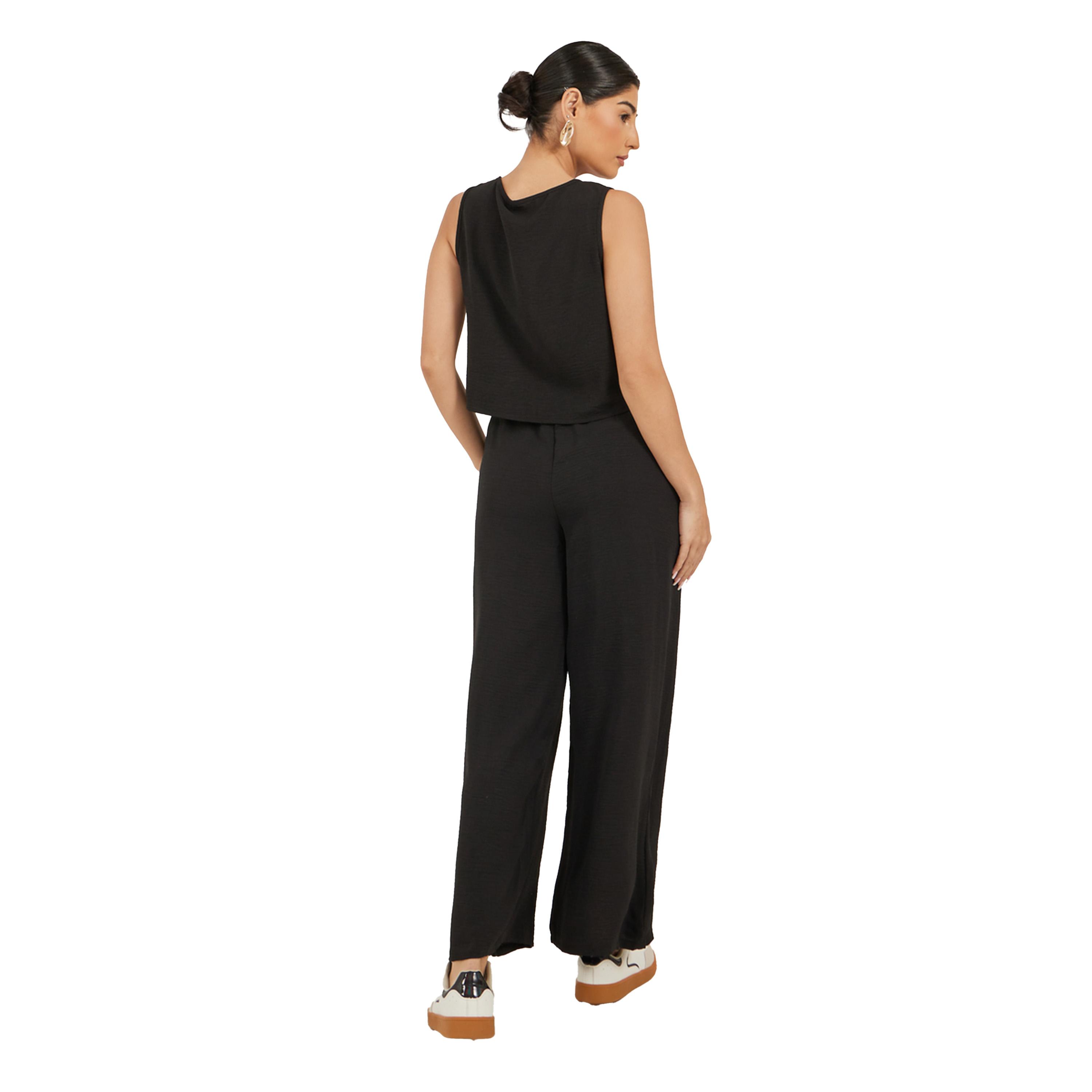 طقم منسق من بنطال بأرجل واسعة وبلوزة قصيرة بلا أكمام-women-clothing-coordsets-image-5