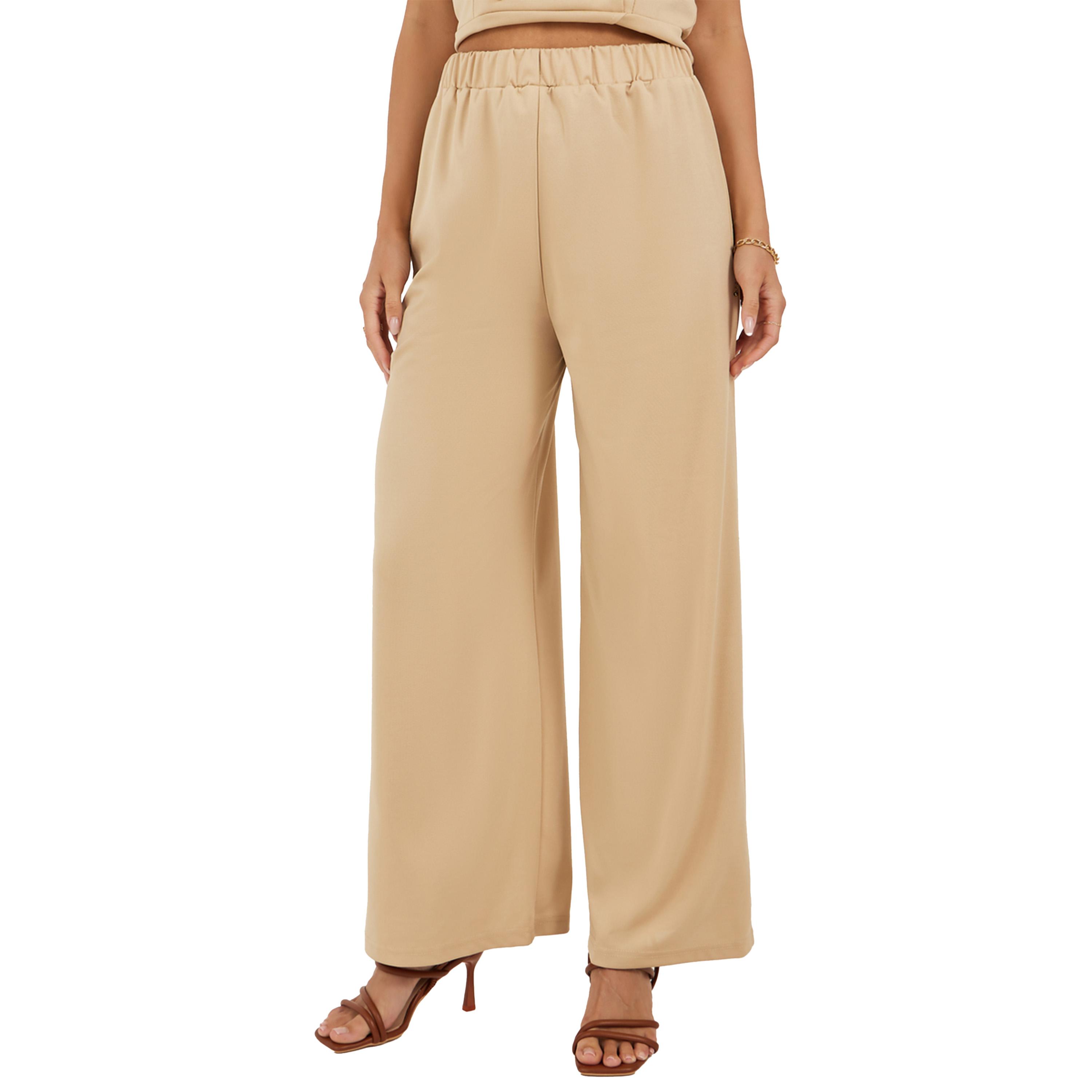 Take Two Solid Buttoned Tank Top with Wide Leg Pants Co-Ords-women-clothing-coordsets-image-5