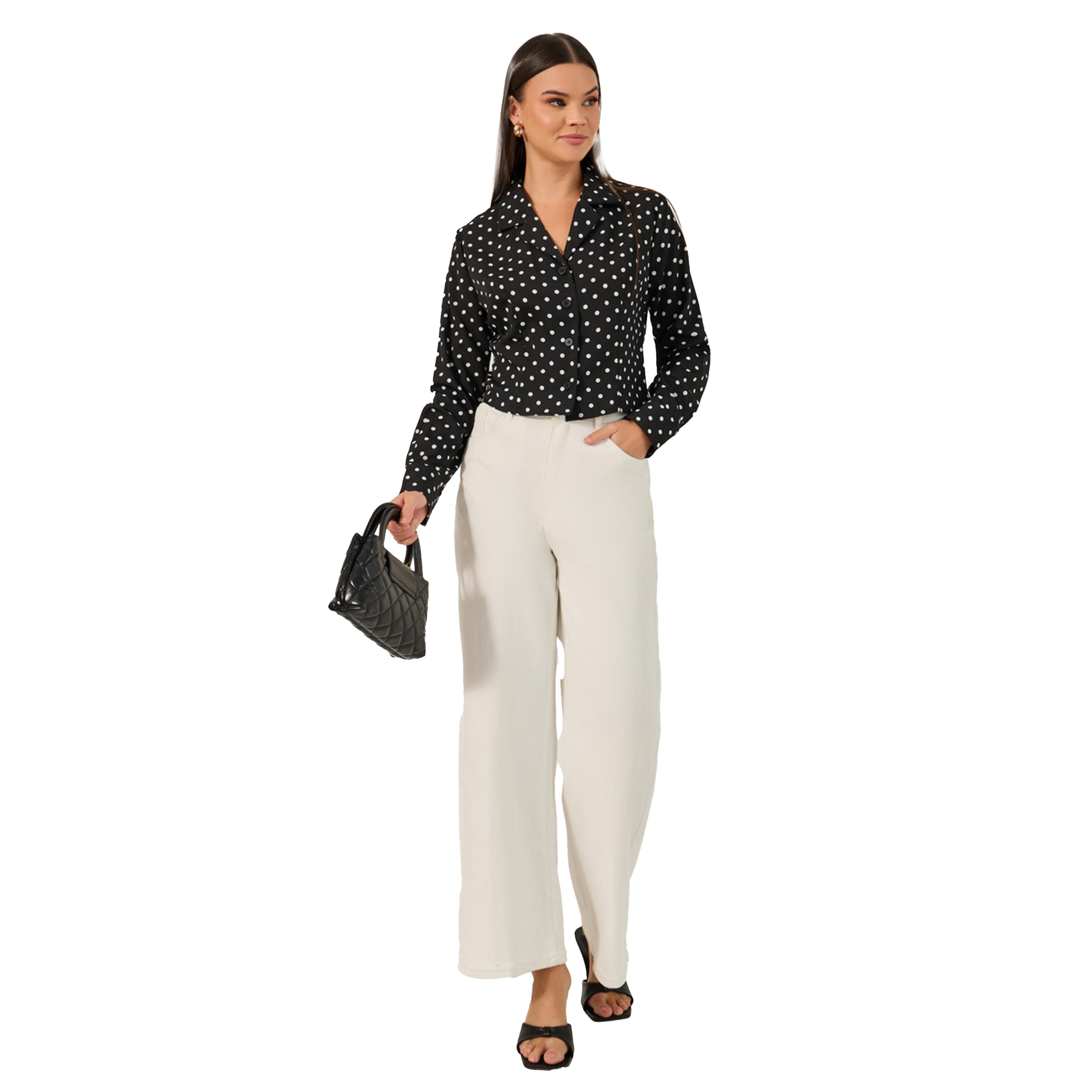 بلوزة بطبعة نقاط بولكا وأكمام طويلة-women-clothing-shirtsandblouses-shirts-image-2