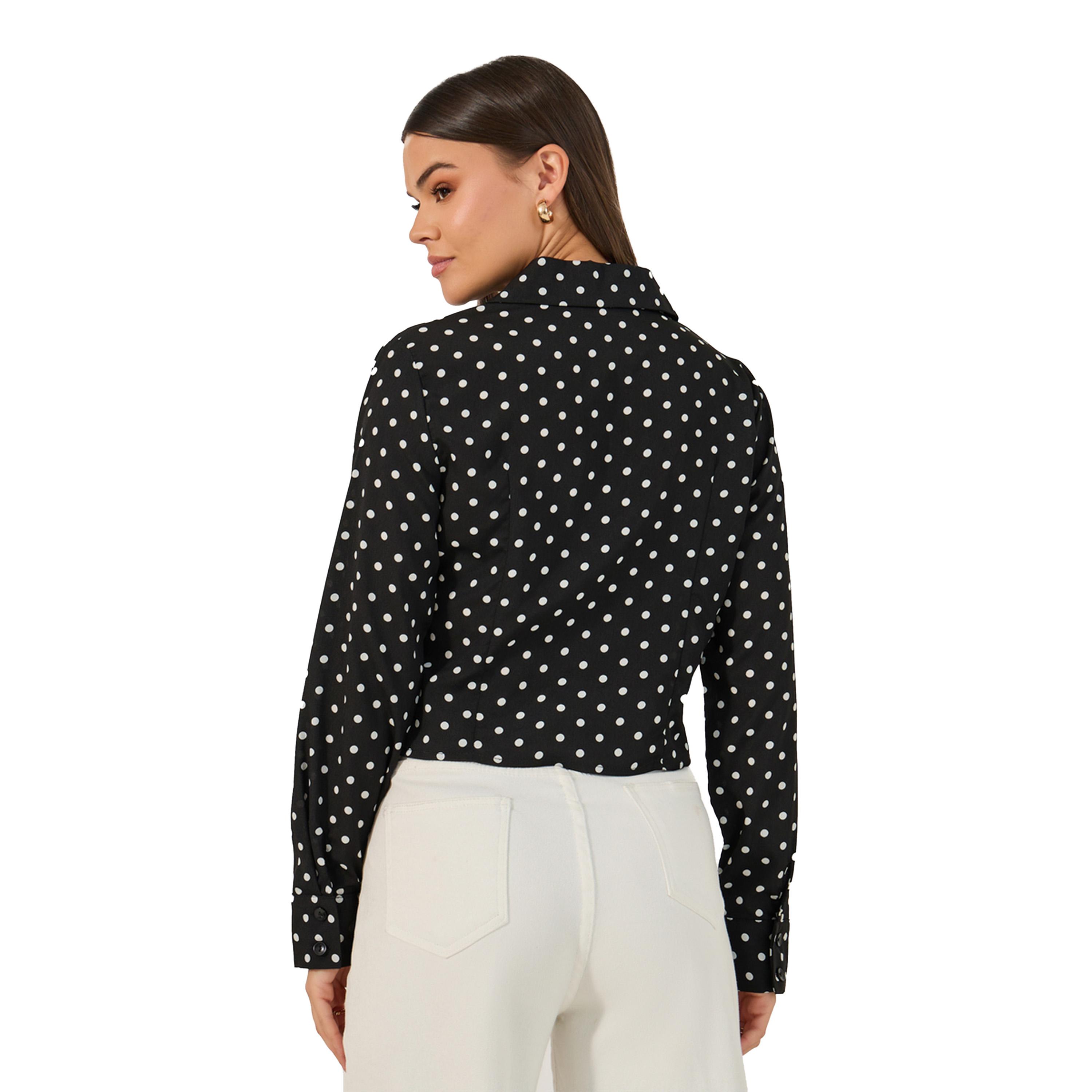 Take Two Casual Polka Dot Print Long Sleeve Shirt-women-clothing-shirtsandblouses-shirts-image-4