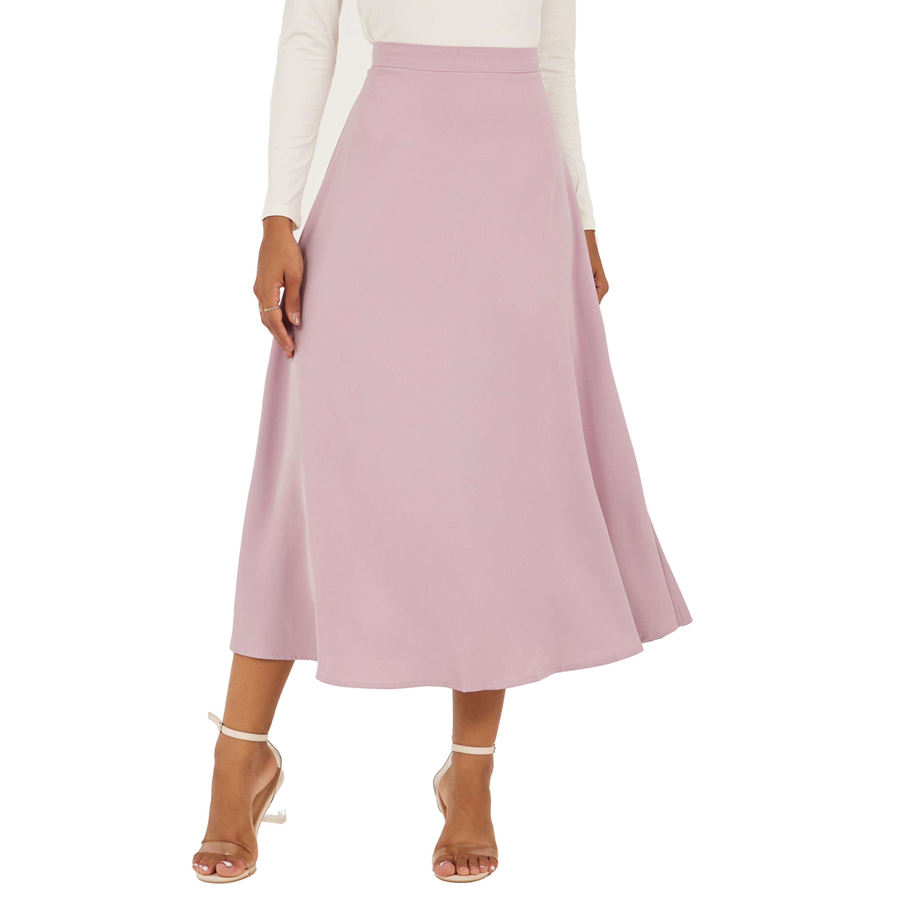 تنورة طويلة سادة بخصر عالي-women-clothing-bottoms-skirts-image-2