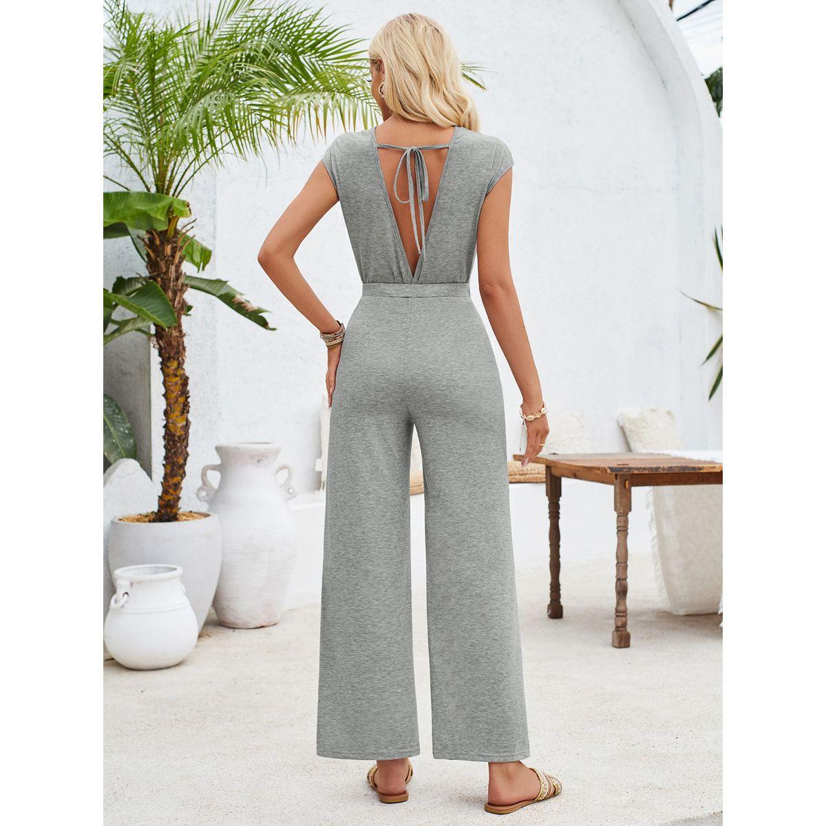 جمبسوت سادة بأرجل واسعة وعقدة-women-clothing-jumpsuits-image-2