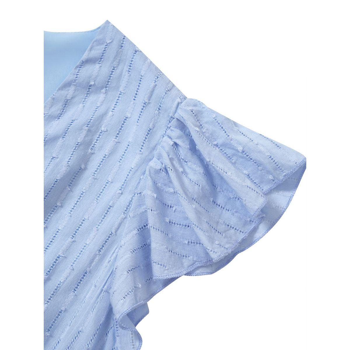 فستان ميدي سادة بأكمام كشكش-women-clothing-dresses-image-3