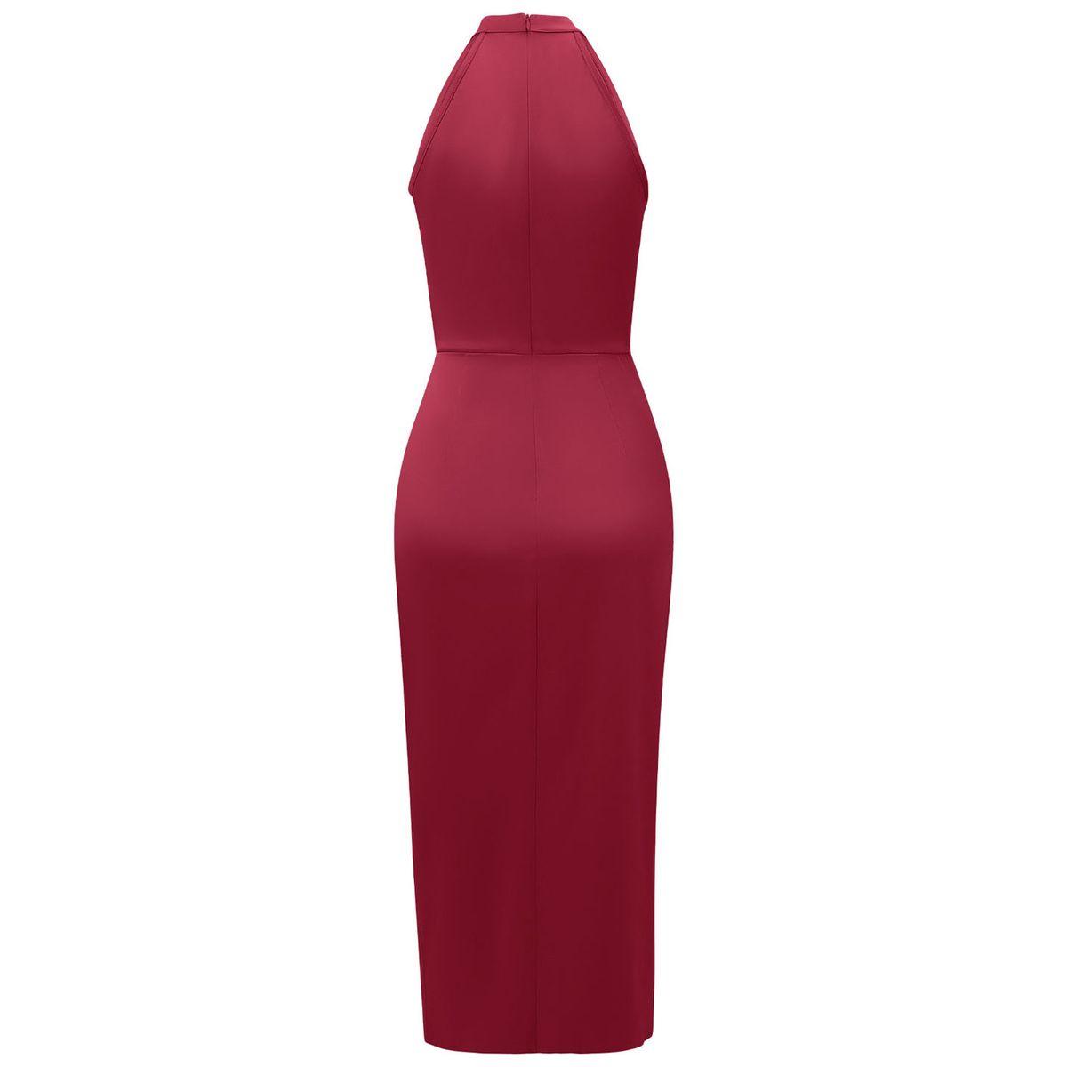فستان ميدي بديكون ساتان بياقة هولتر-women-clothing-dresses-image-2