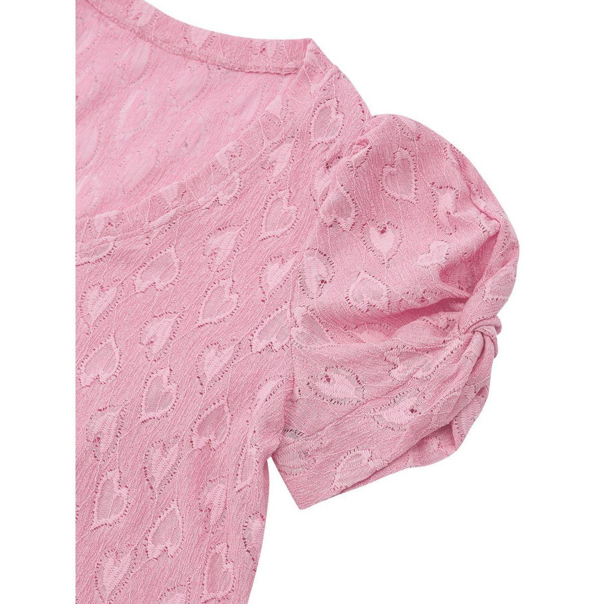 Styli Texture Twisted Knot Short Sleeve Top-women-clothing-shirtsandblouses-blouses-image-4