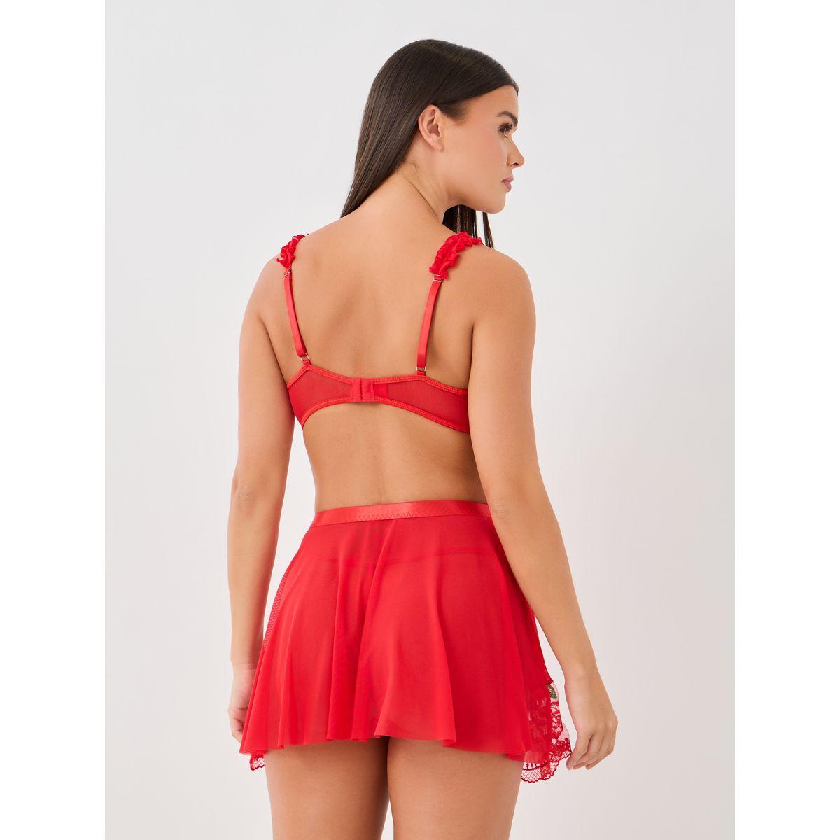 Styli Embroidered Ruffle Detail Bra, Skirt and Briefs Set-women-clothing-lingerie-lingeriesets-image-4