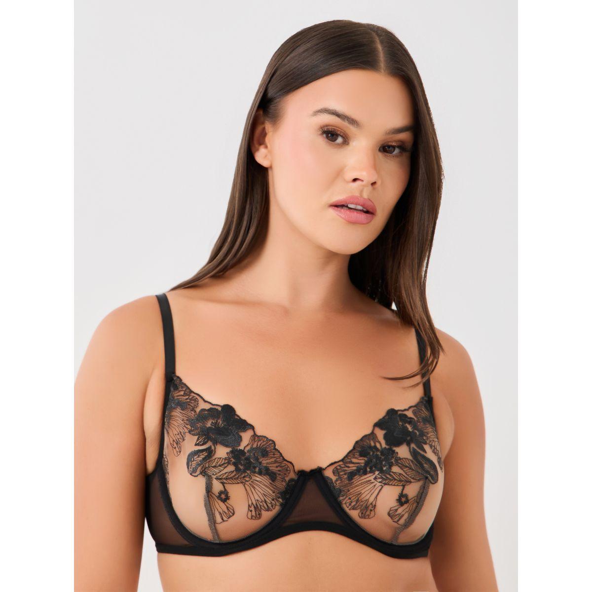 Styli Floral Applique Edge Non-Padded Wired Bra and Briefs Set-women-clothing-lingerie-lingeriesets-image-3