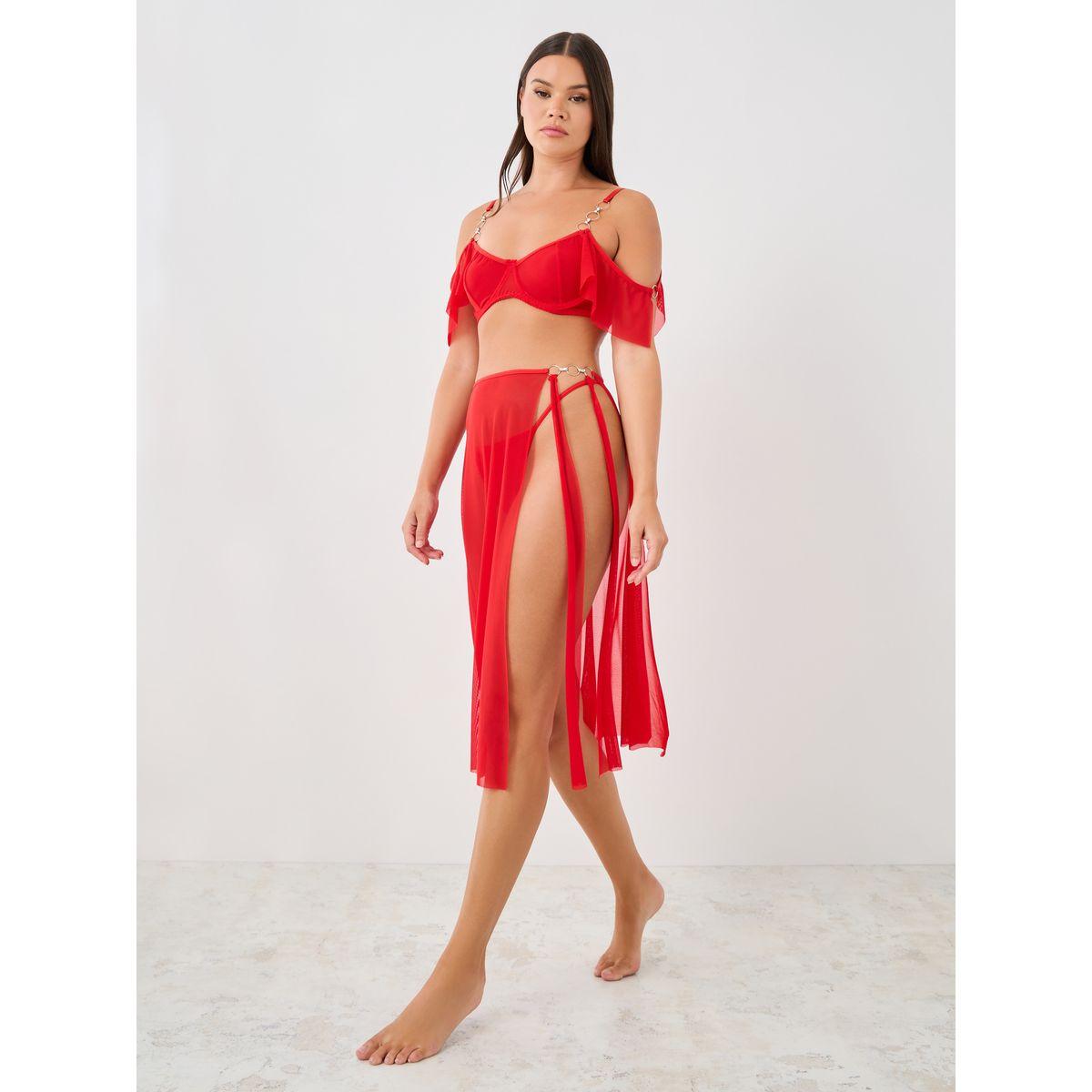 مجموعة من صدرية مبطنة وتنورة بنمط لف مع سروال داخلي-women-clothing-lingerie-lingeriesets-image-1