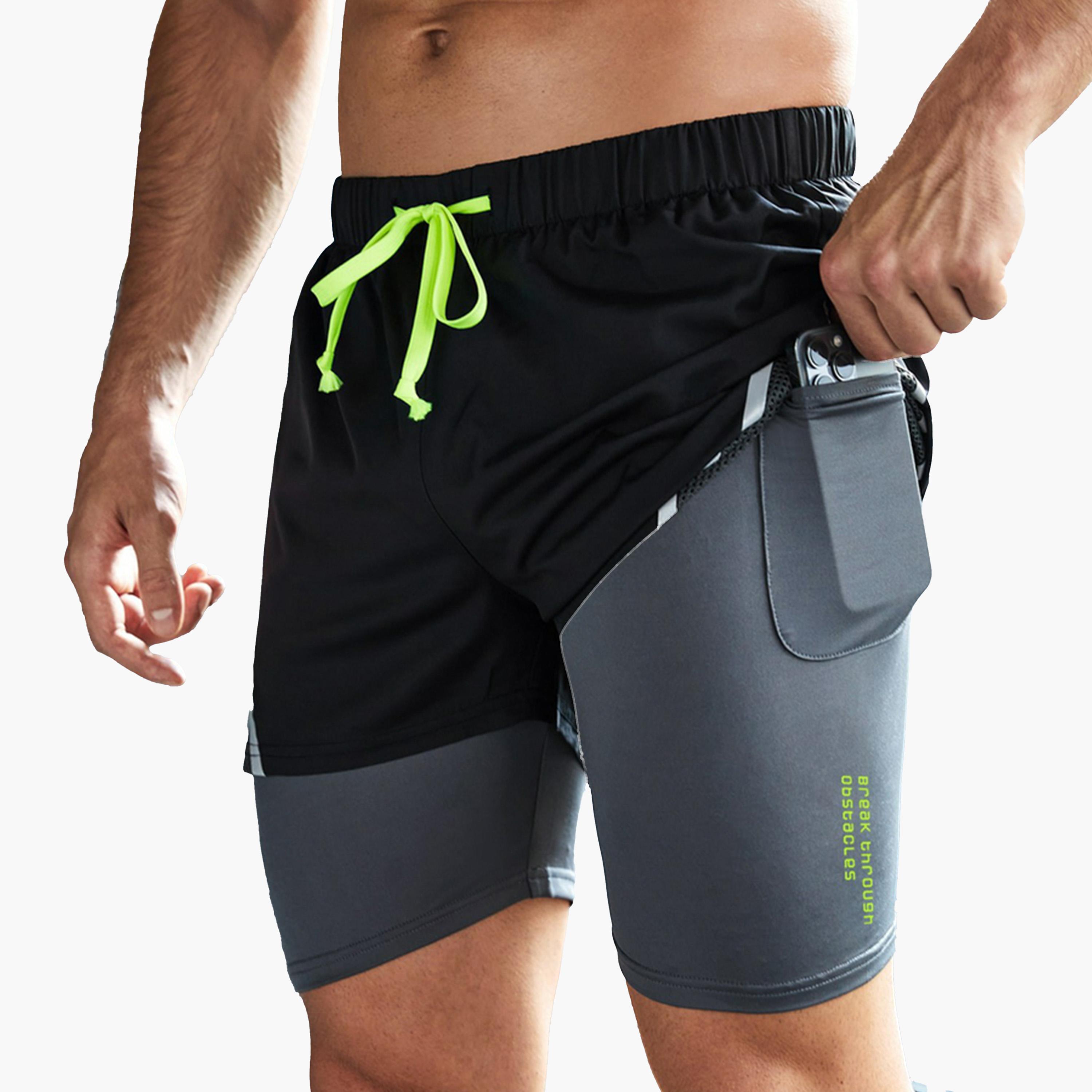 Take Two Color Block Drawstring Shorts with Phone Pocket-men-clothing-sportswearandactivewear-bottoms-shorts-image-1