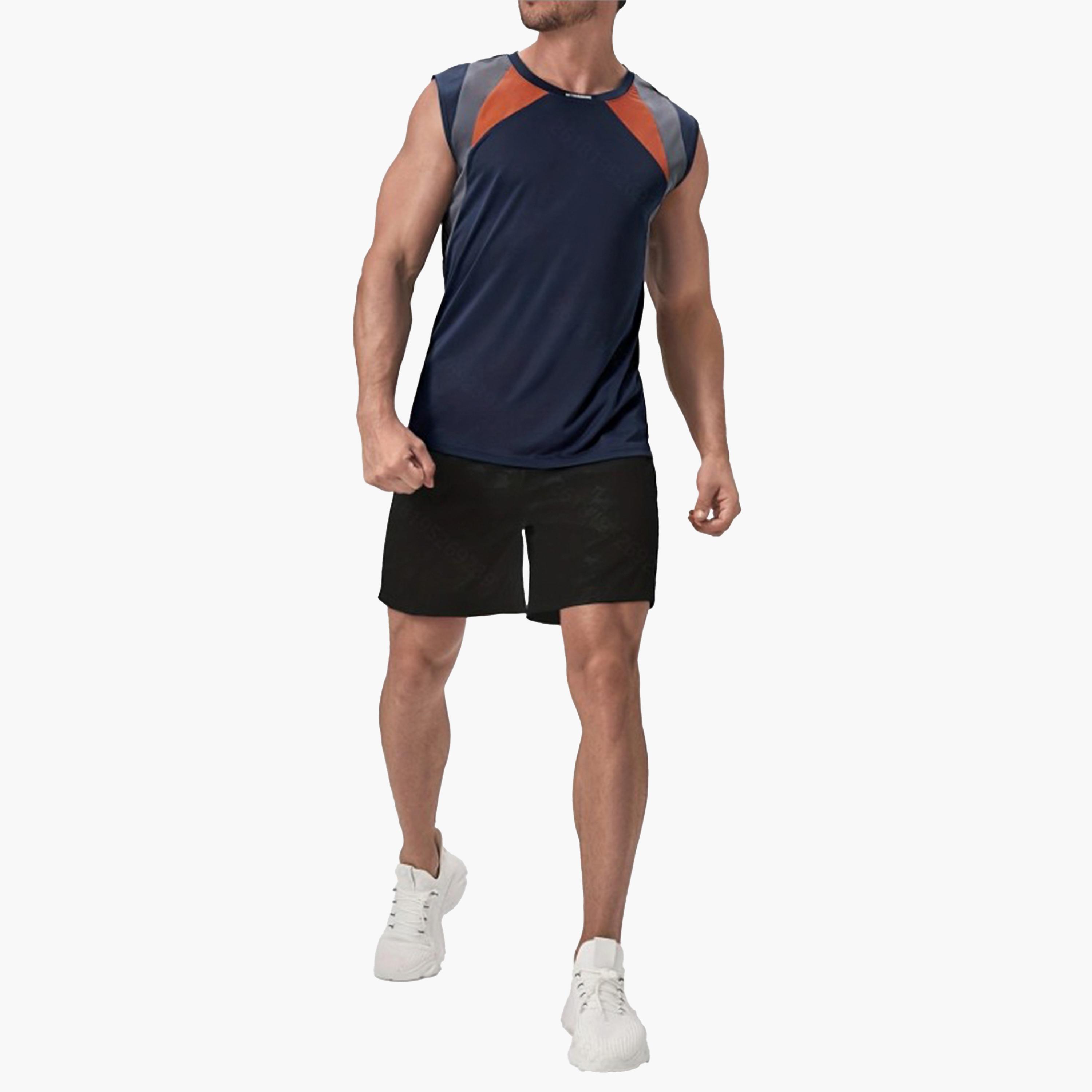 بلوزة بلا أكمام بنمط كتل الالوان-men-clothing-sportswearandactivewear-tshirtsandpolos-image-3